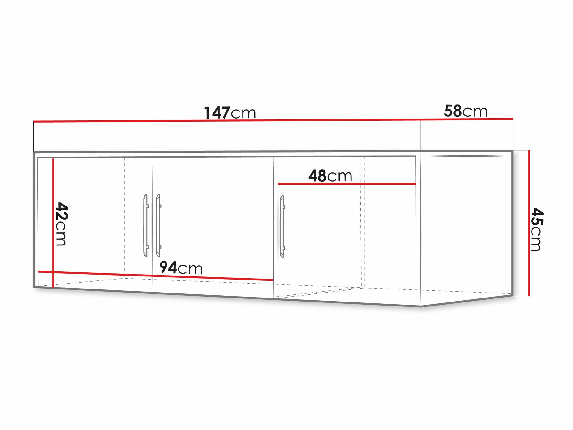 Ormarić Dortivu I (Bijela)