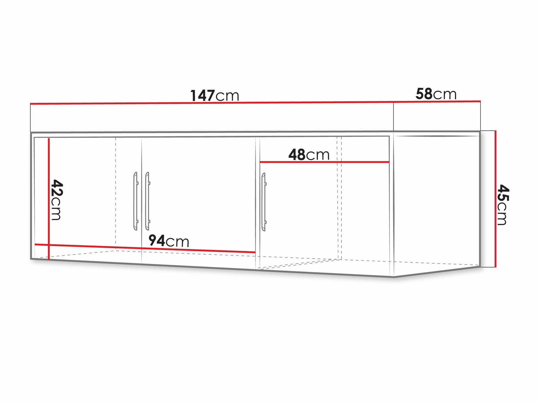 Ormarić Dortivu I (Grafit)