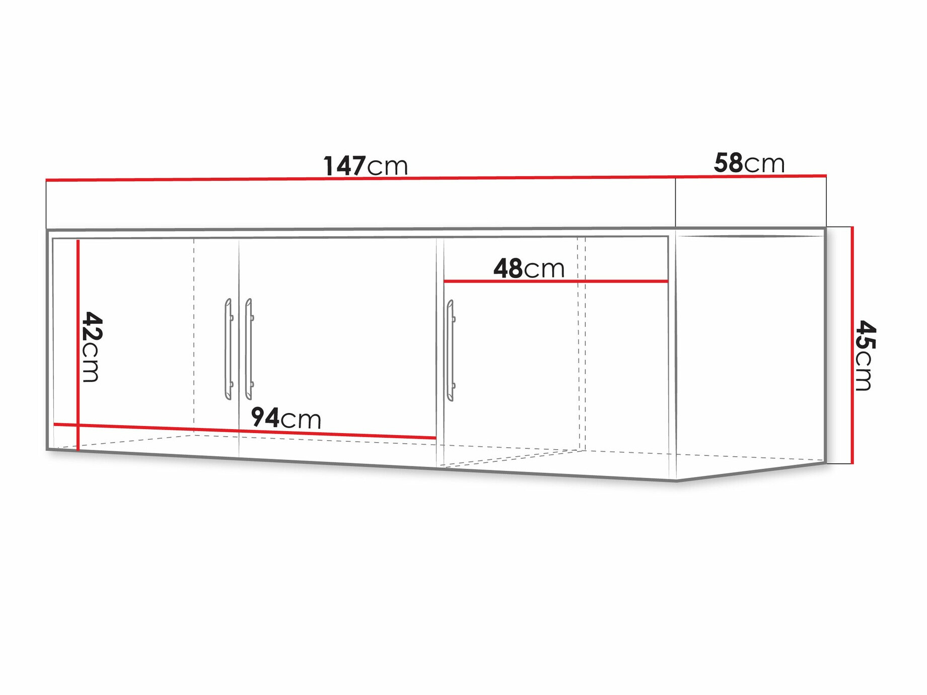 Ormarić Dortivu I (Hrast Wellington)