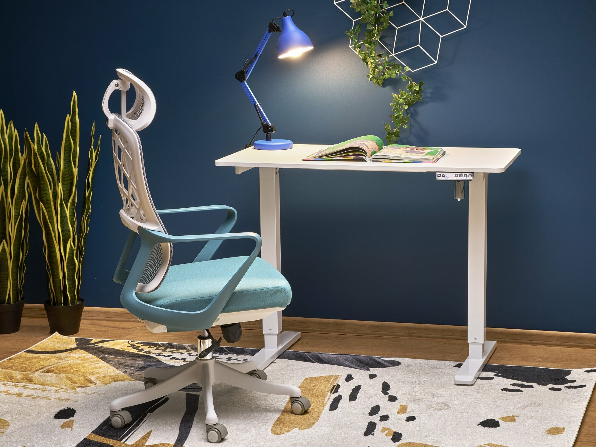 Radni stol podesiv po visini Houston 1704 (Bijela)