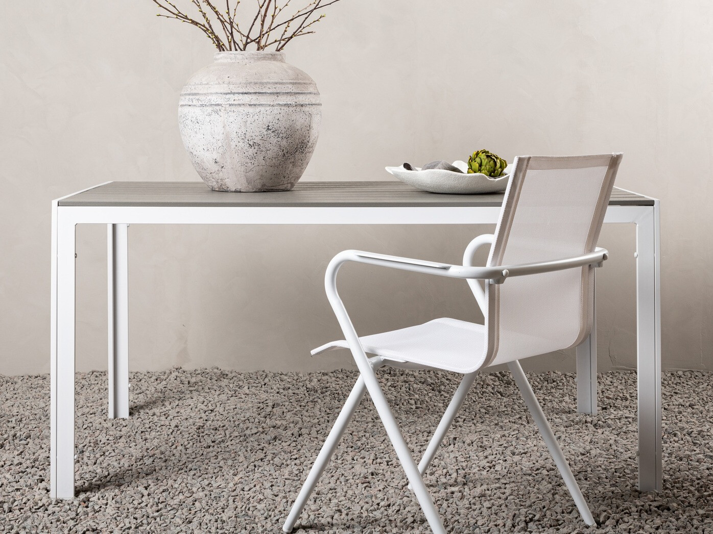 Vrtni stol Dallas 2712 (Siva + Bijela)