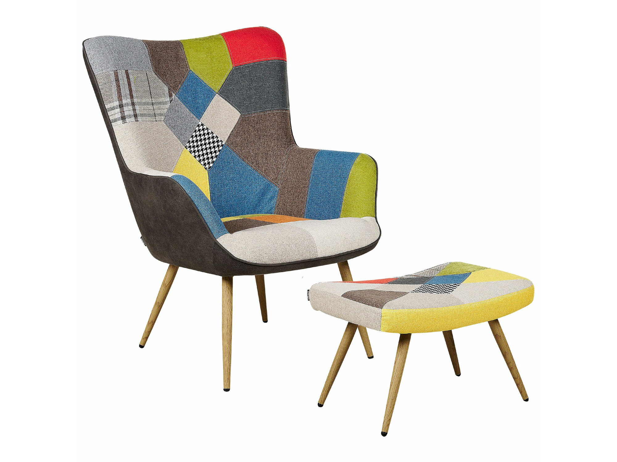 Fotelja Berwyn 2048 (Crna + Plava + Žuta)