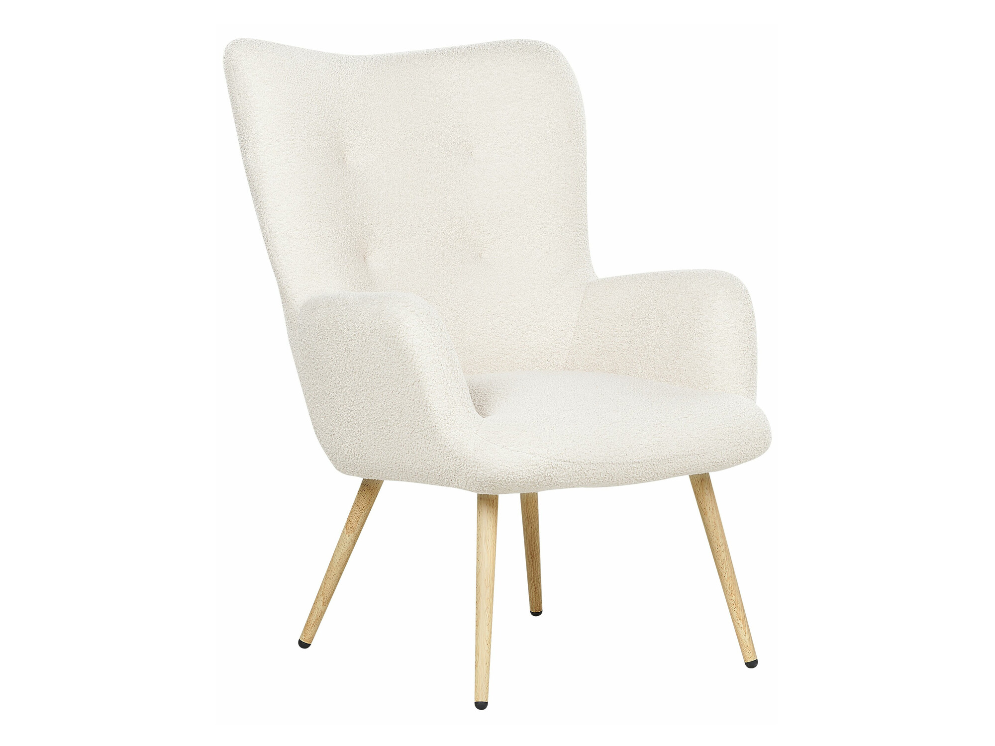 Fotelja Berwyn 450 (Bijela + Svijetlo drvo)