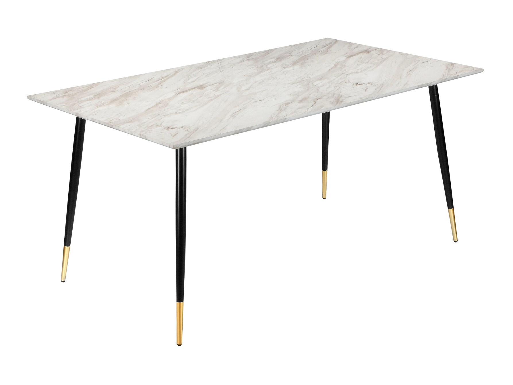 Stol Denton 762 (Sivi mramor + Crna + Zlatno)