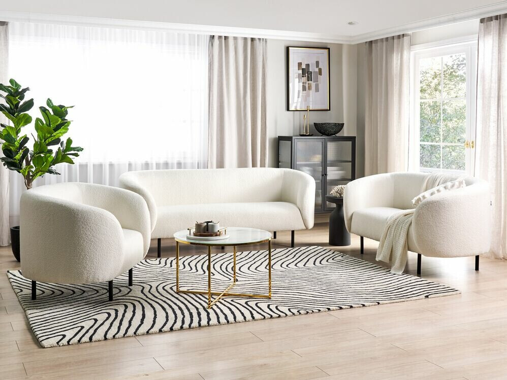 Tapecirani namještaj Berwyn 2050 (Bijela + Crna)