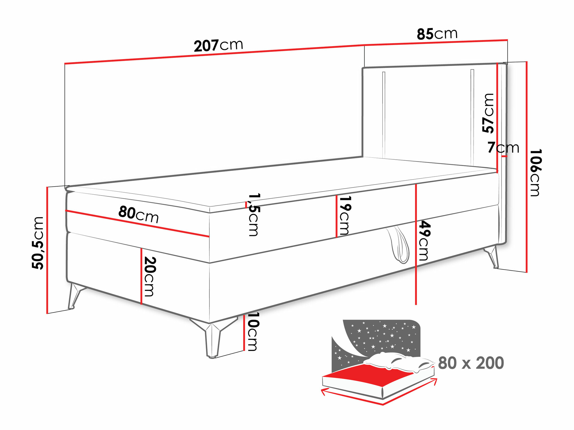 Boxspring krevet Memphis 146 (Manila 16)
