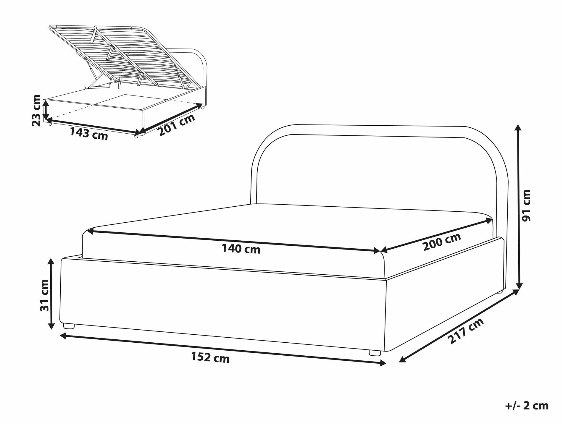 Krevet Berwyn 2062 (Svijetlo bež)