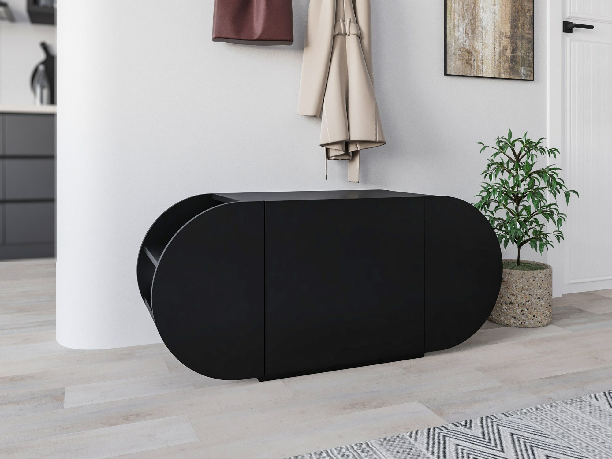 Ormarić za cipele Kailua 2145 (Crna)