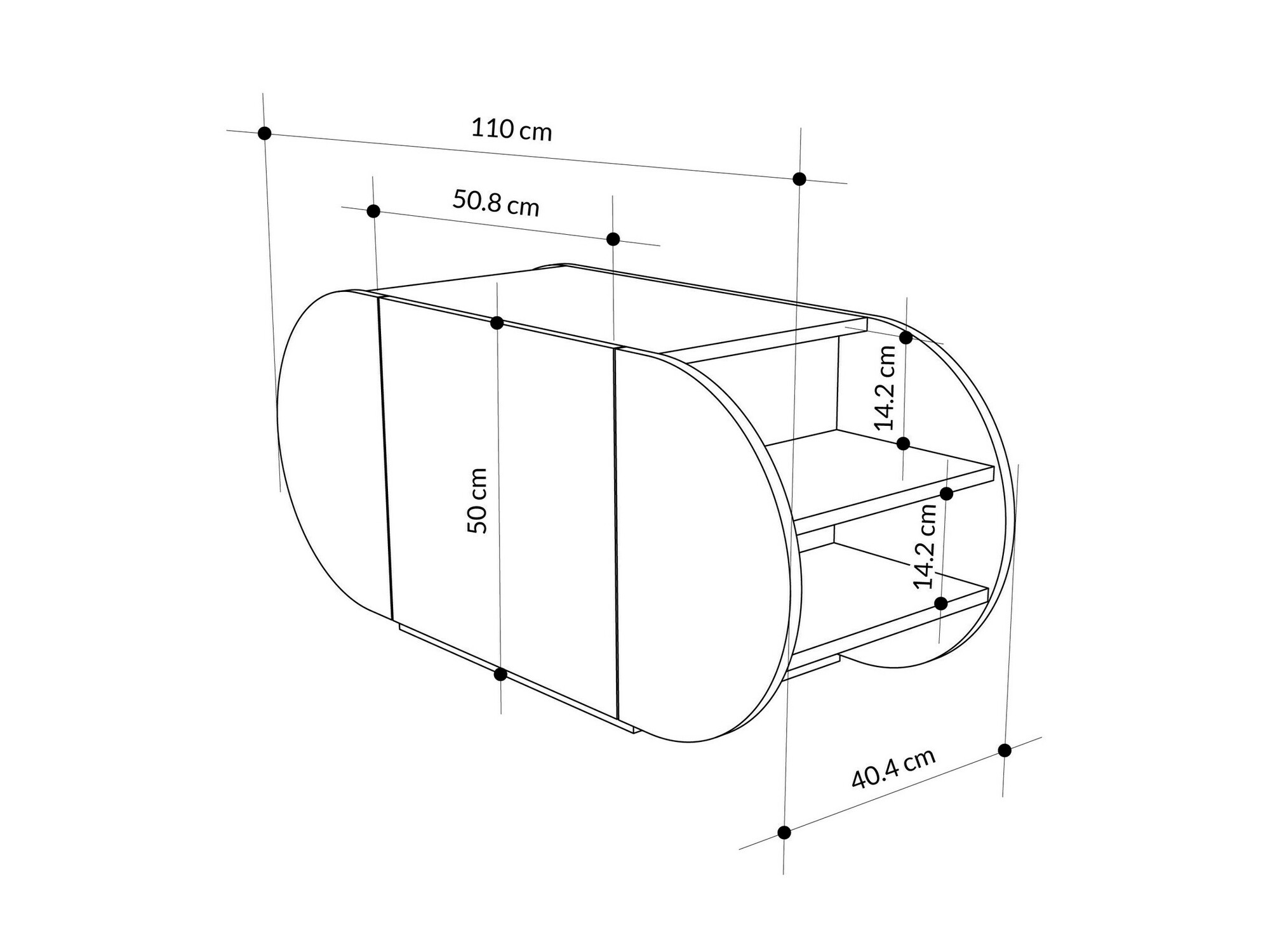 Ormarić za cipele Kailua 2145 (Crna)
