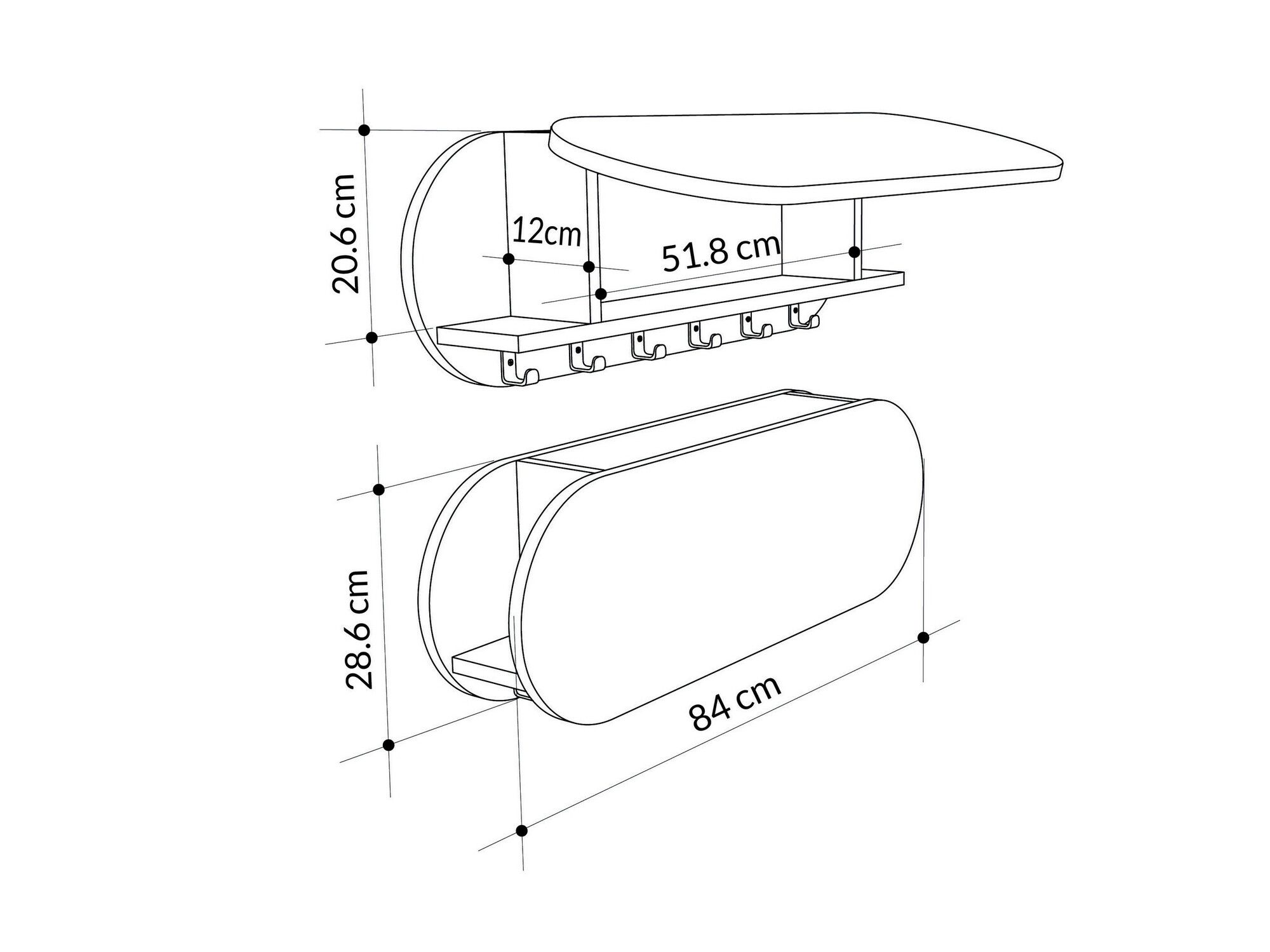 Vješalica Kailua 2144 (Bijela)