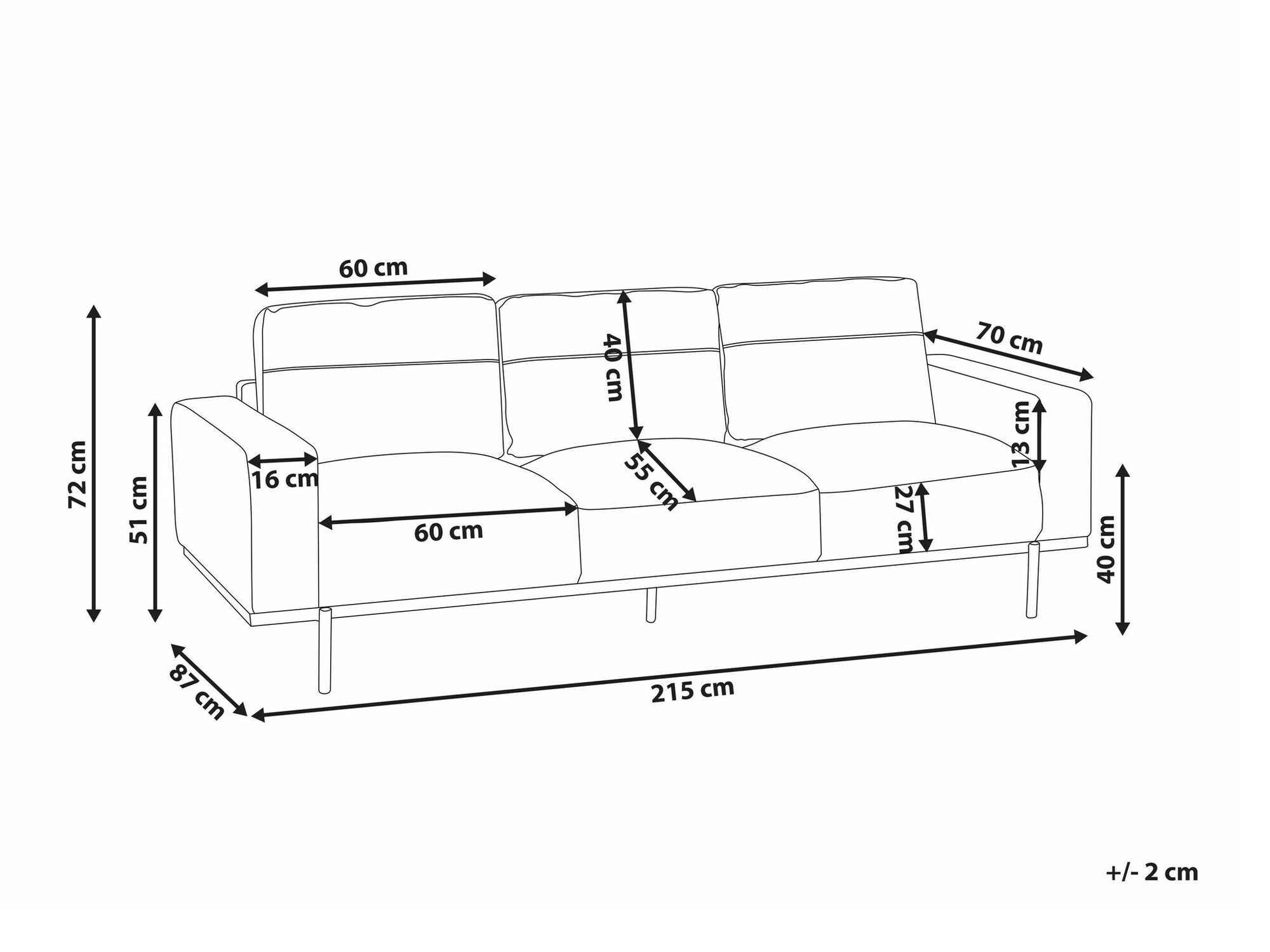 Kauč Berwyn 2065 (Bijela)