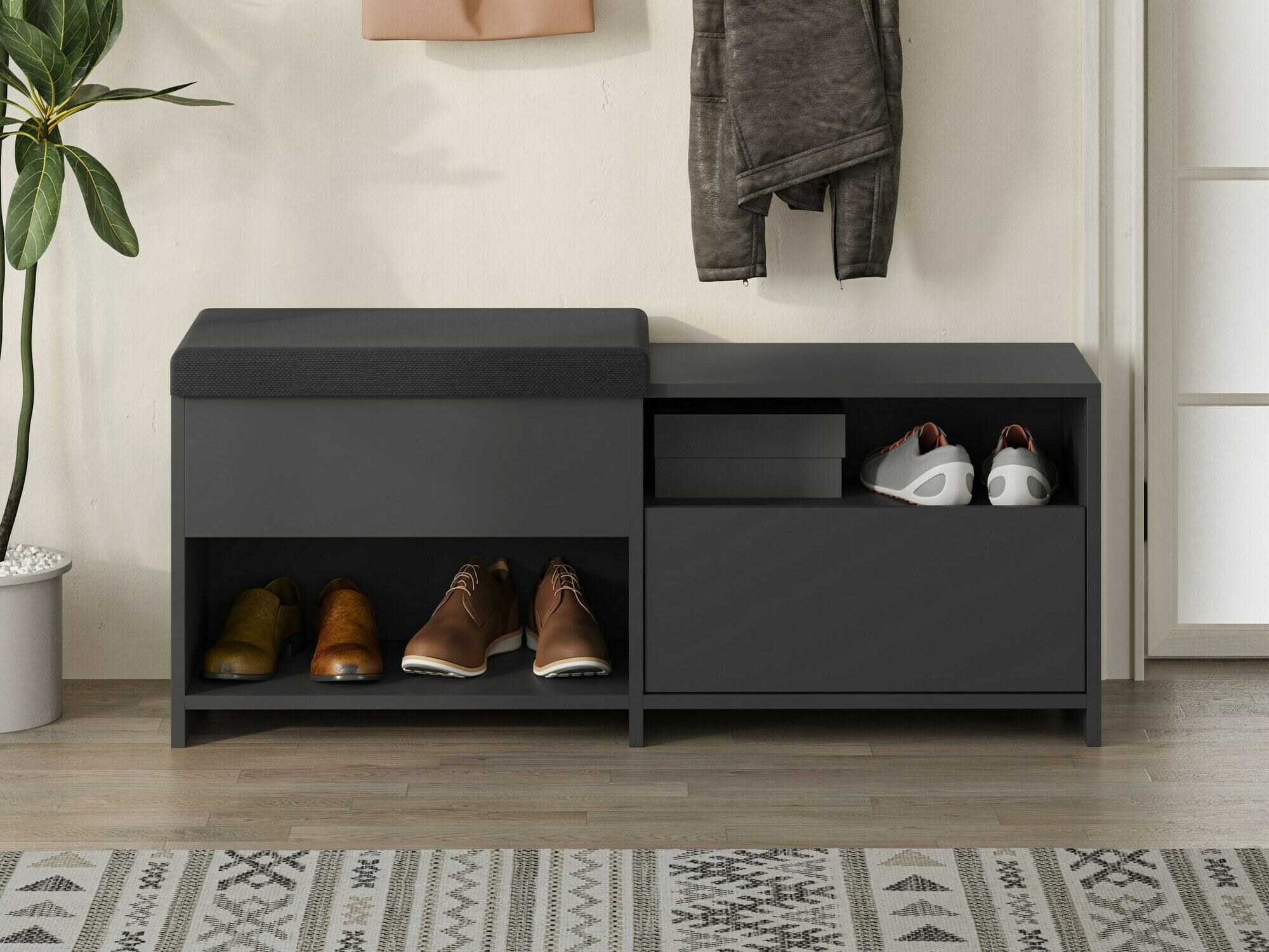 Ormarić za cipele Kailua 2146 (Antracit)