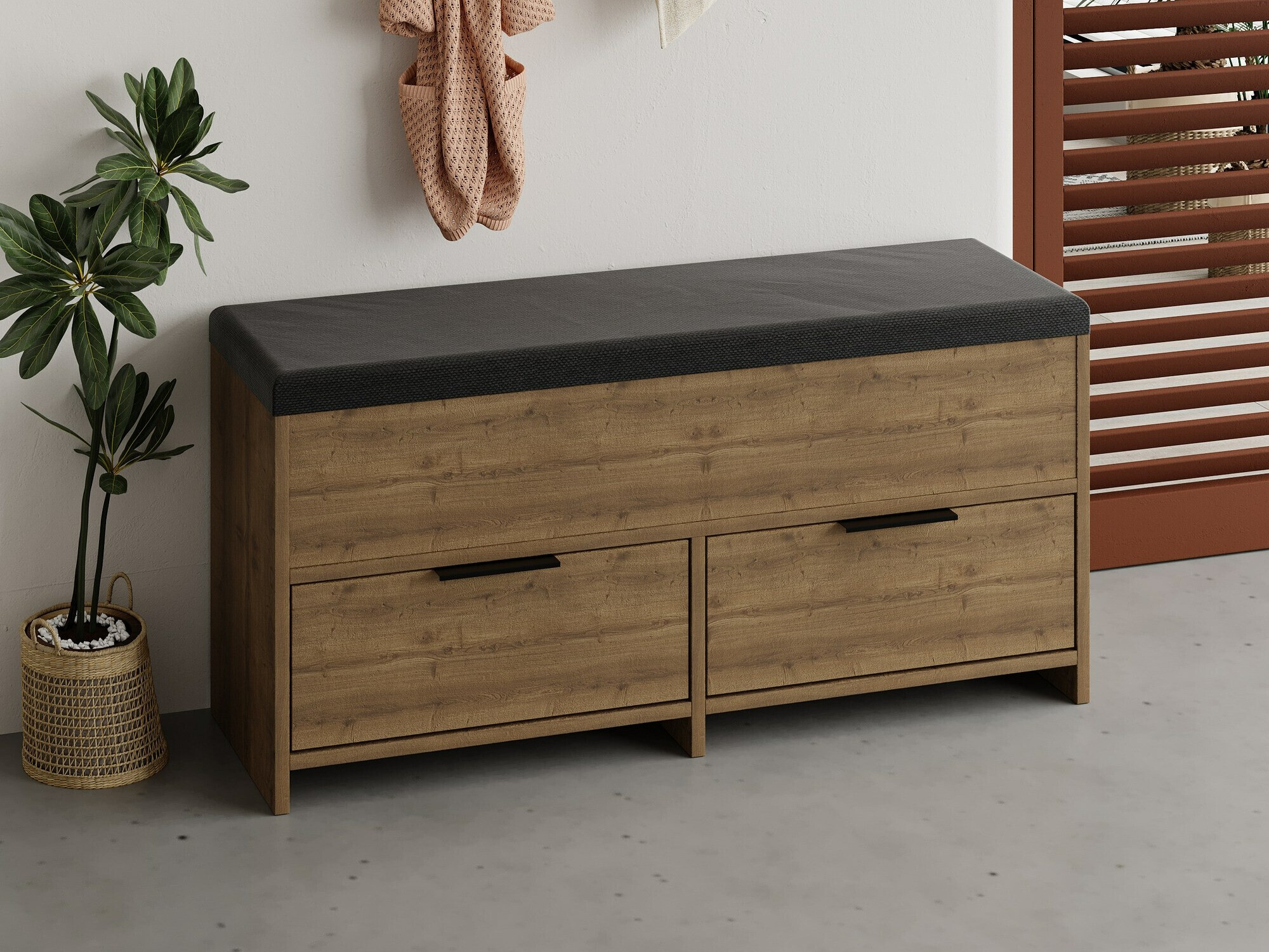 Ormarić za cipele Kailua 2149 (Tamno drvo)