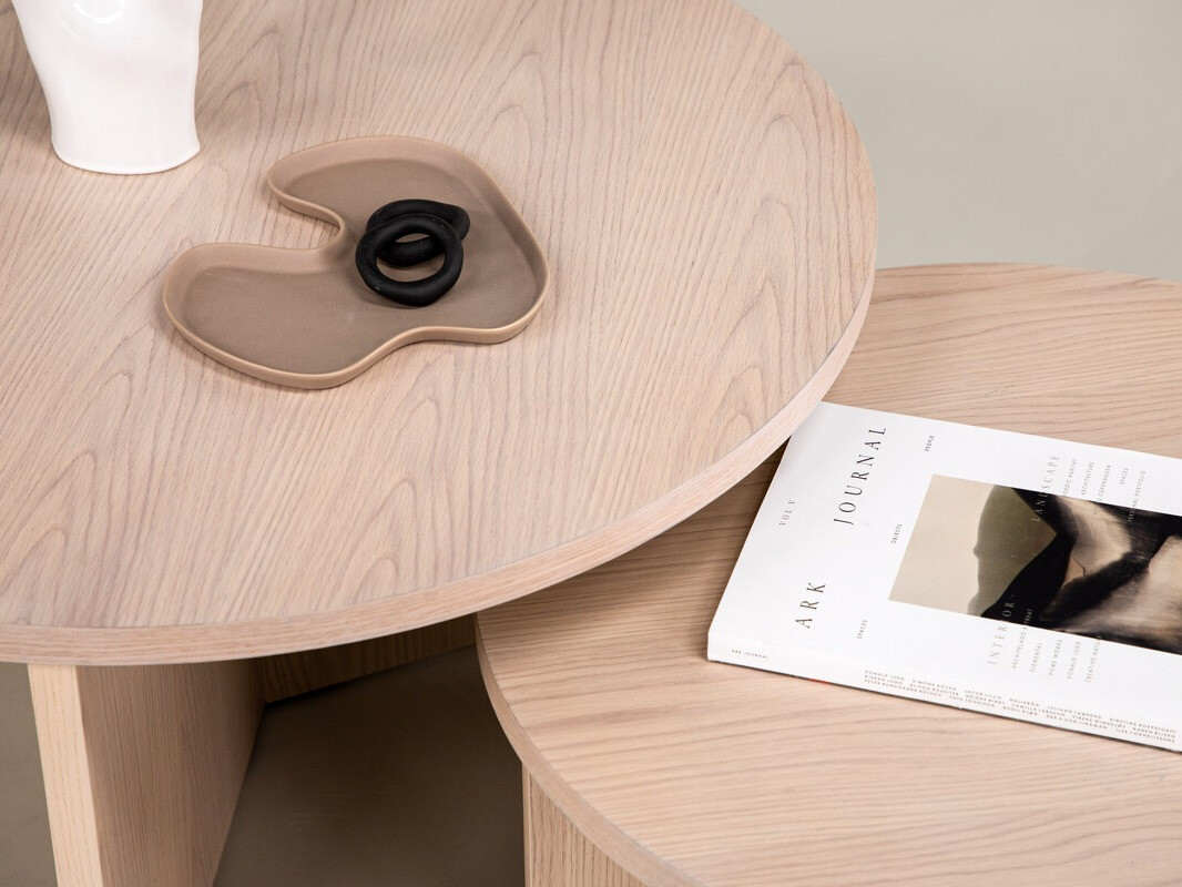 Set stolića za kavu Dallas 4475 (Svijetlo drvo)