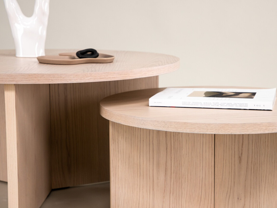 Set stolića za kavu Dallas 4475 (Svijetlo drvo)