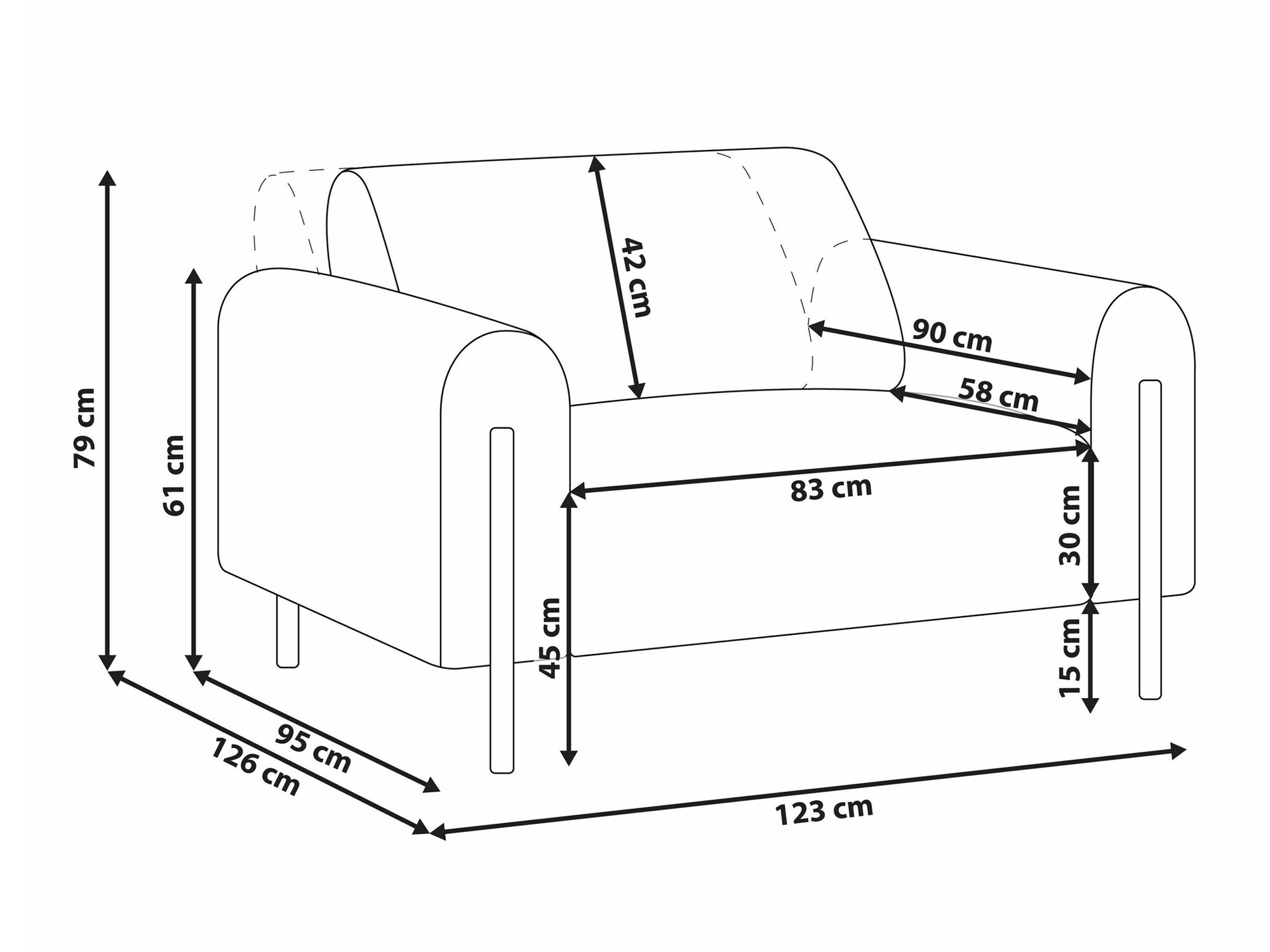Fotelja Berwyn 2067 (Siva)