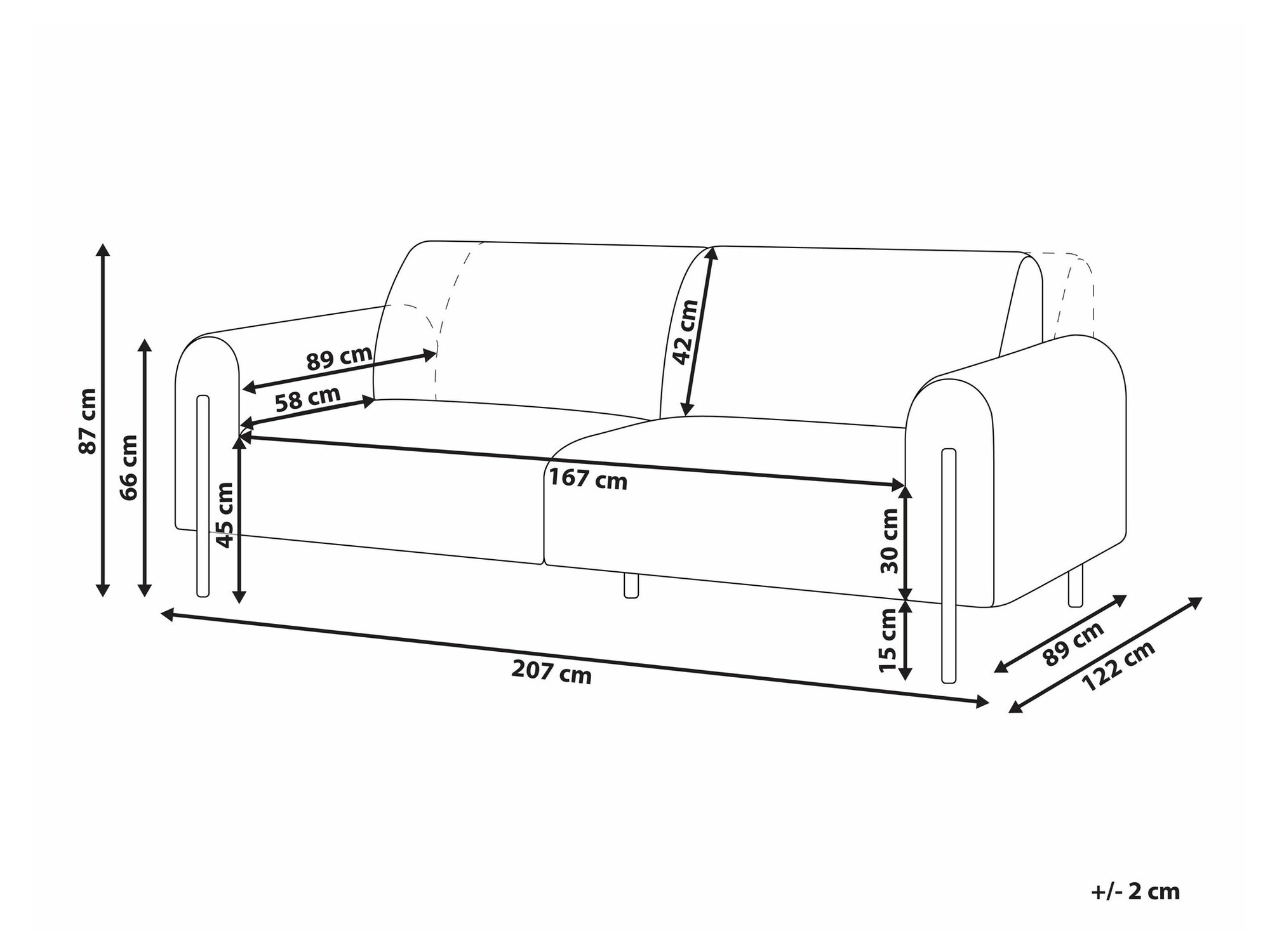 Kauč Berwyn 2069 (Bež)