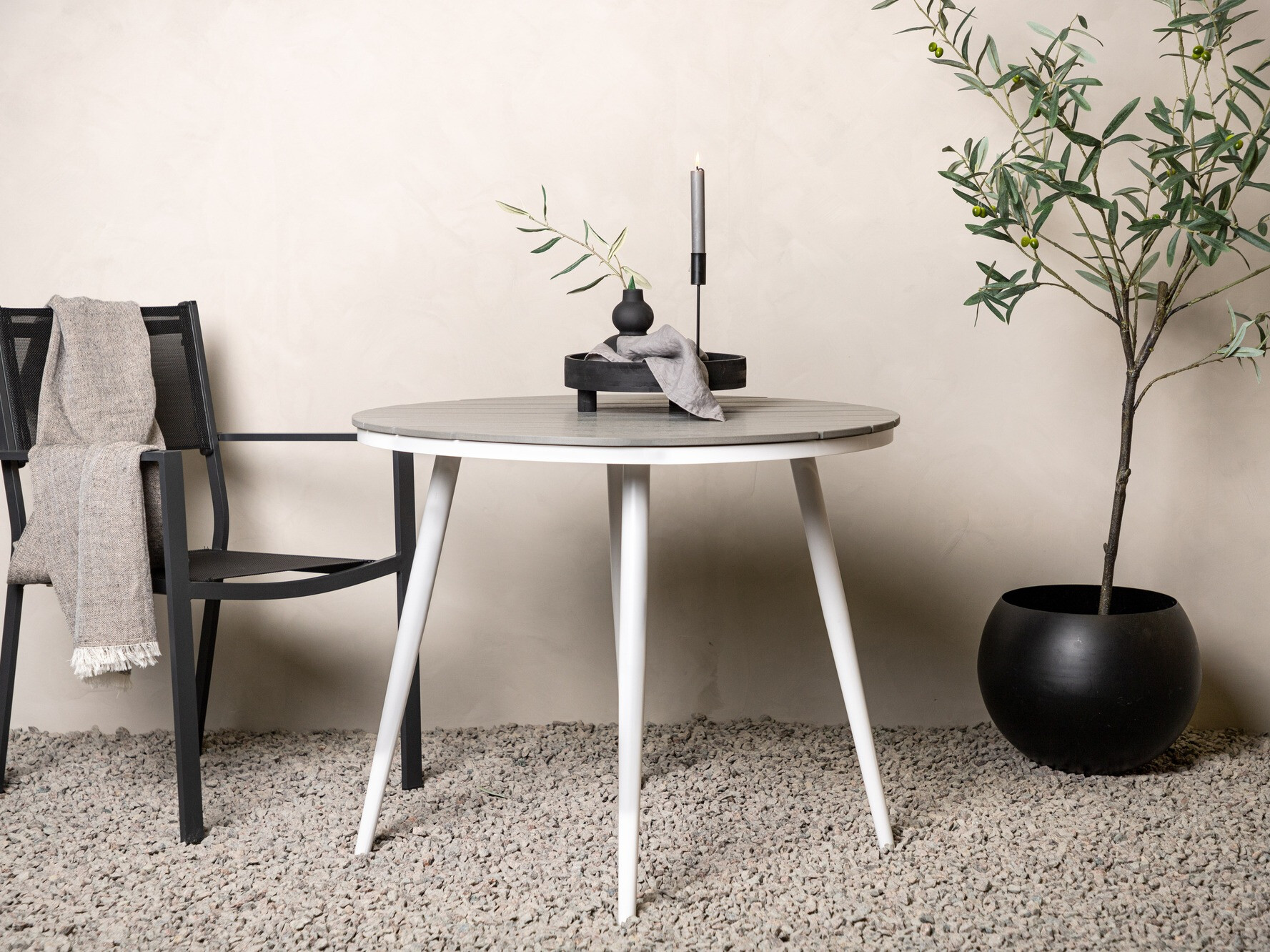 Vrtni stol Dallas 2463 (Bijela + Siva)