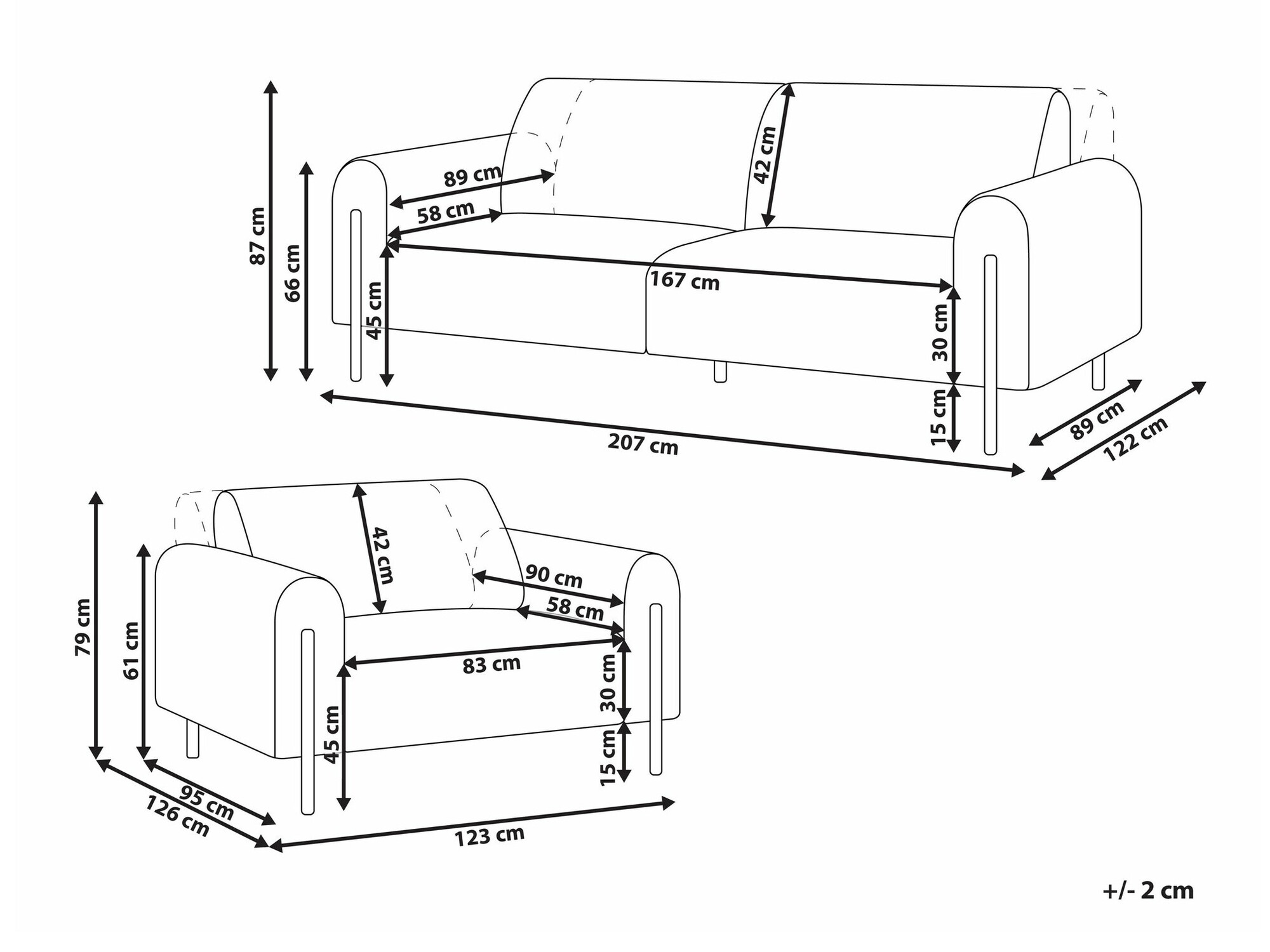 Tapecirani namještaj Berwyn 2073 (Zelena)