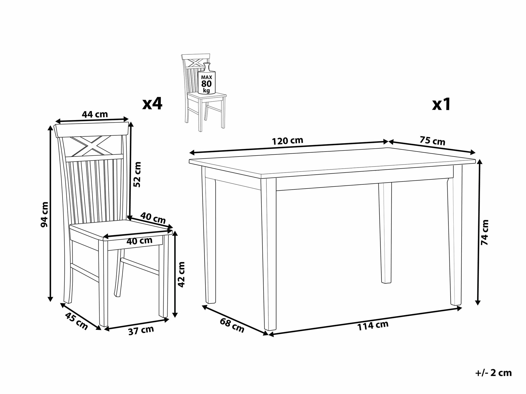 Blagovaonski set Berwyn 2081 (Crna)