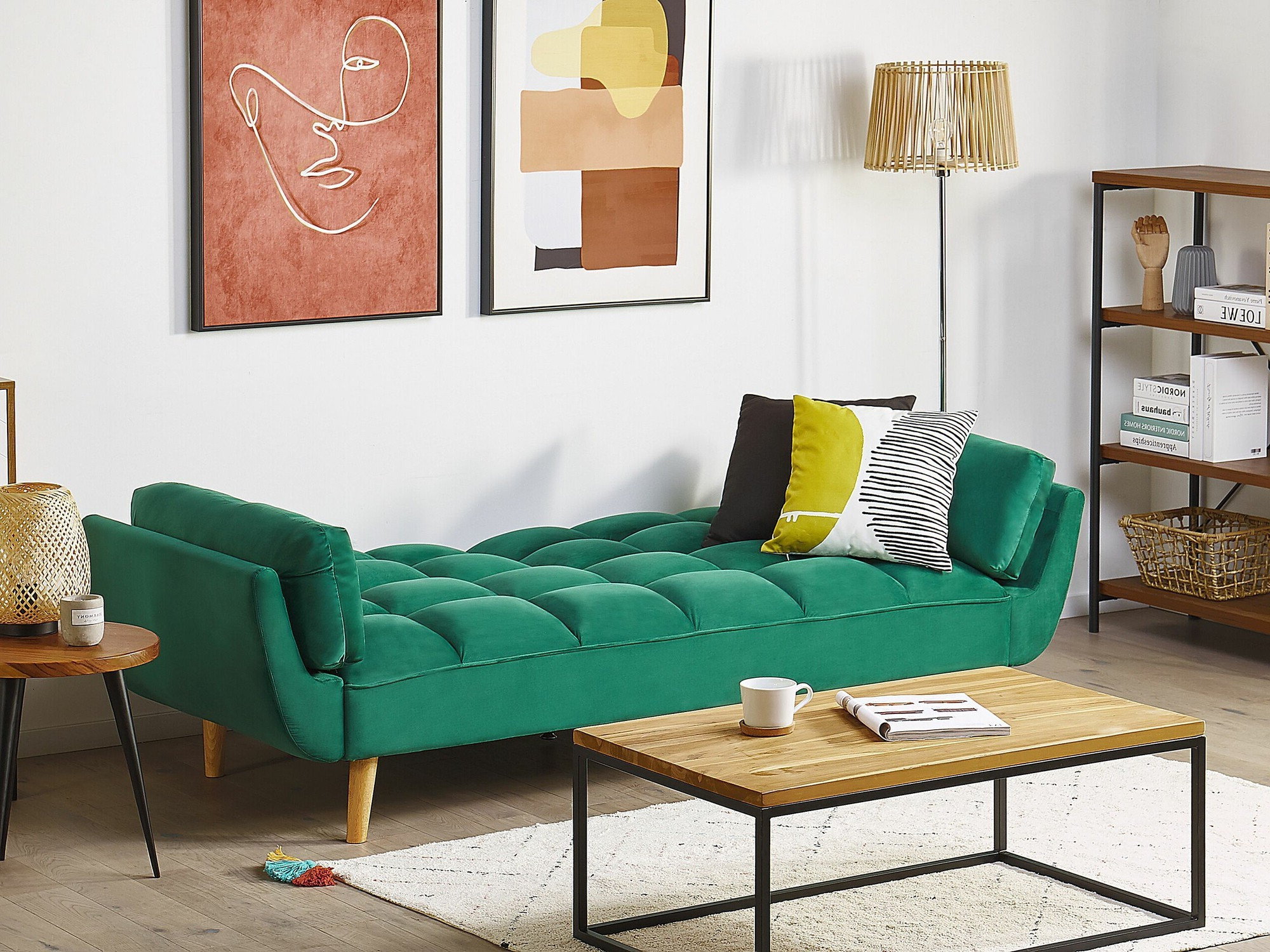 Kauč na razvlačenje Berwyn 2077 (Zelena)