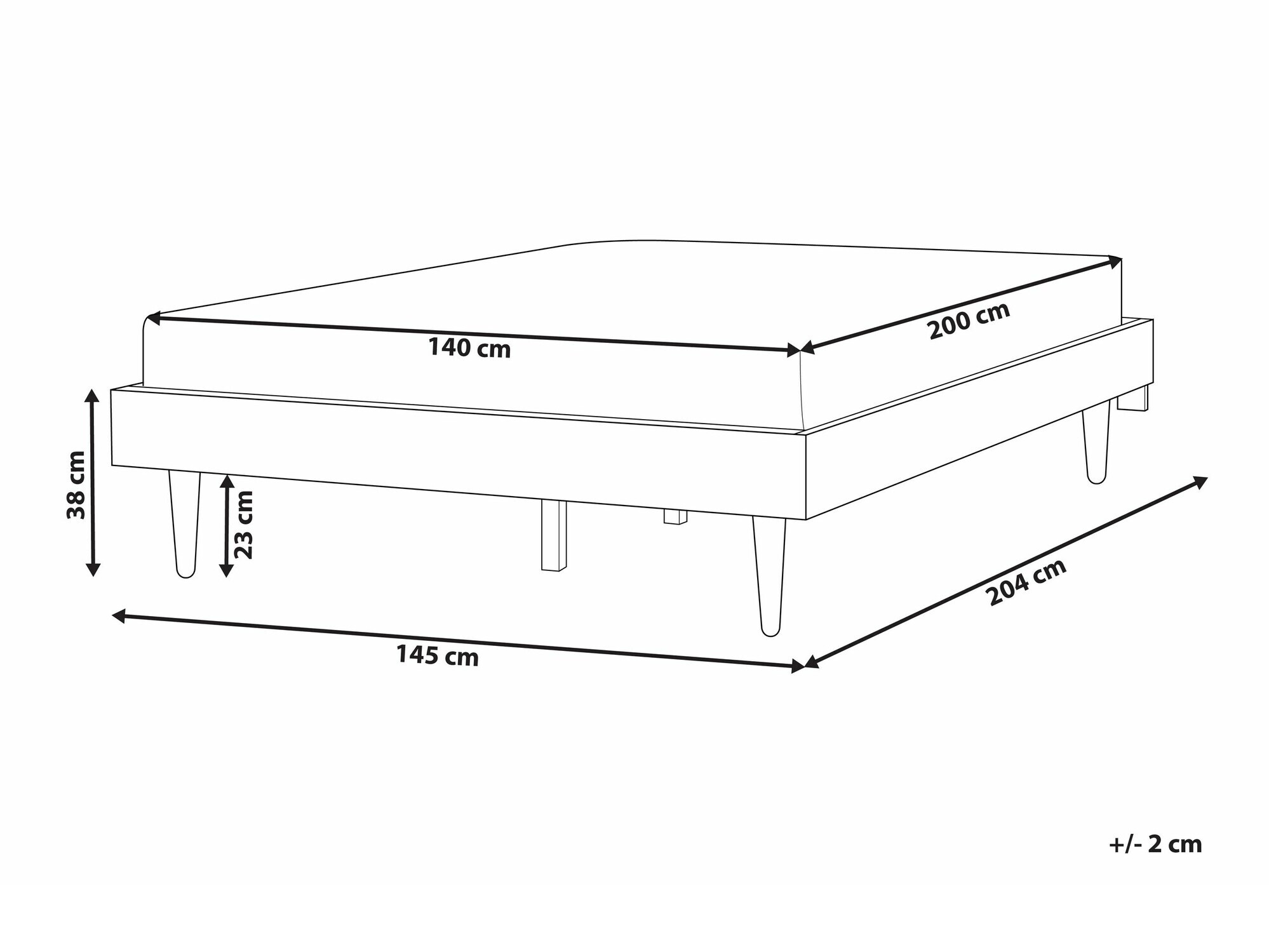 Krevet Berwyn 2088 (Svijetlo drvo)