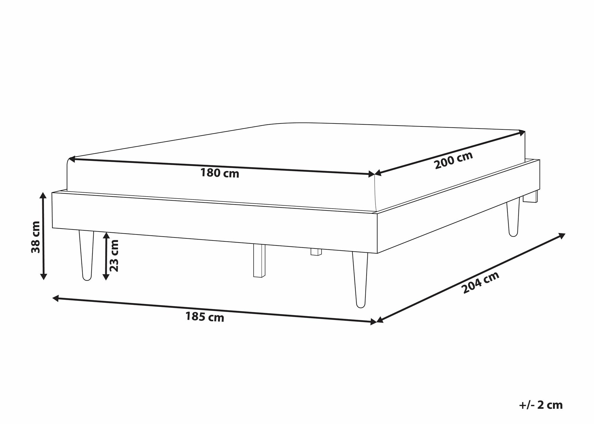 Krevet Berwyn 2088 (Svijetlo drvo)