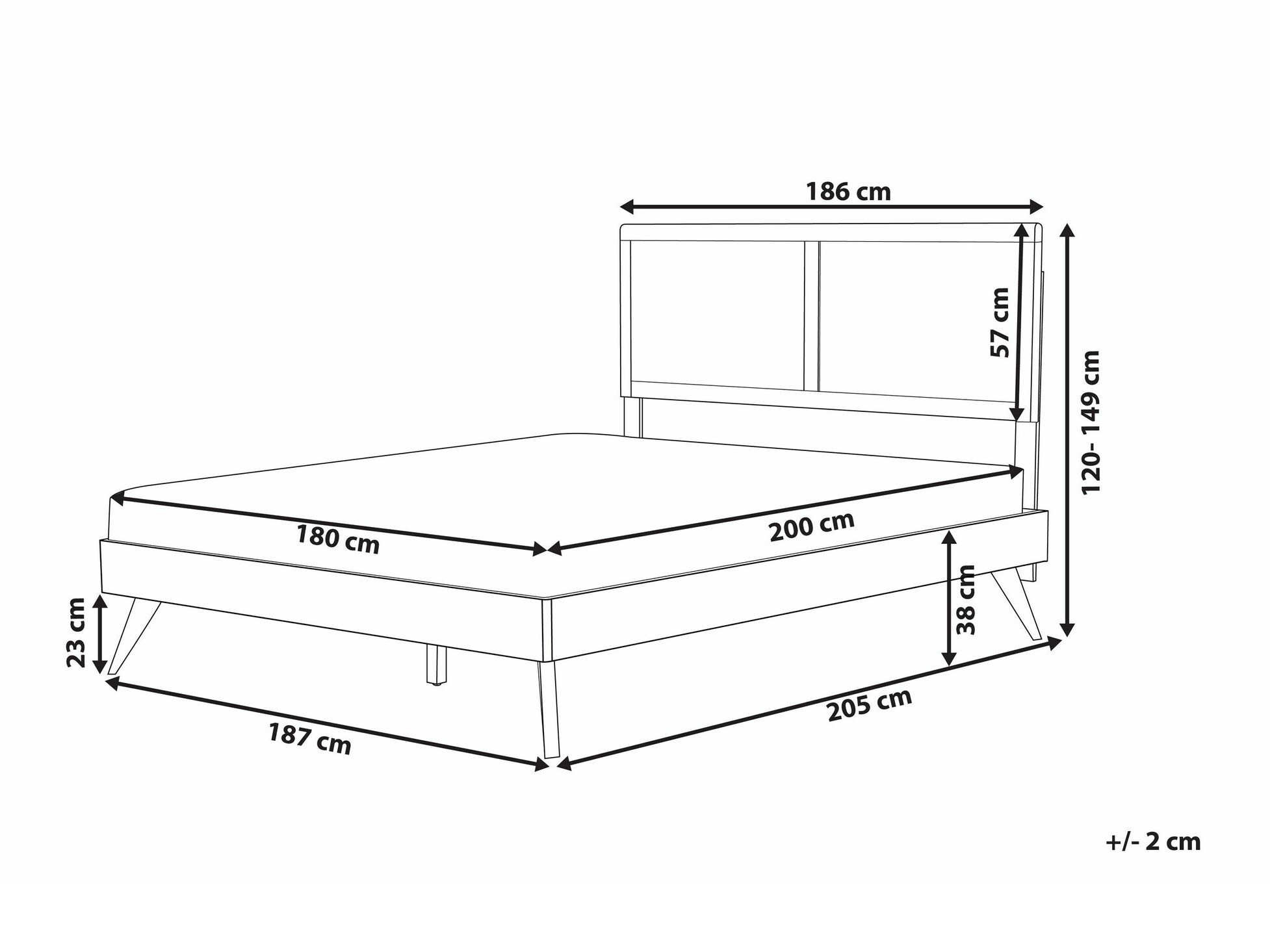 Krevet Berwyn 745 (Svijetlo drvo)