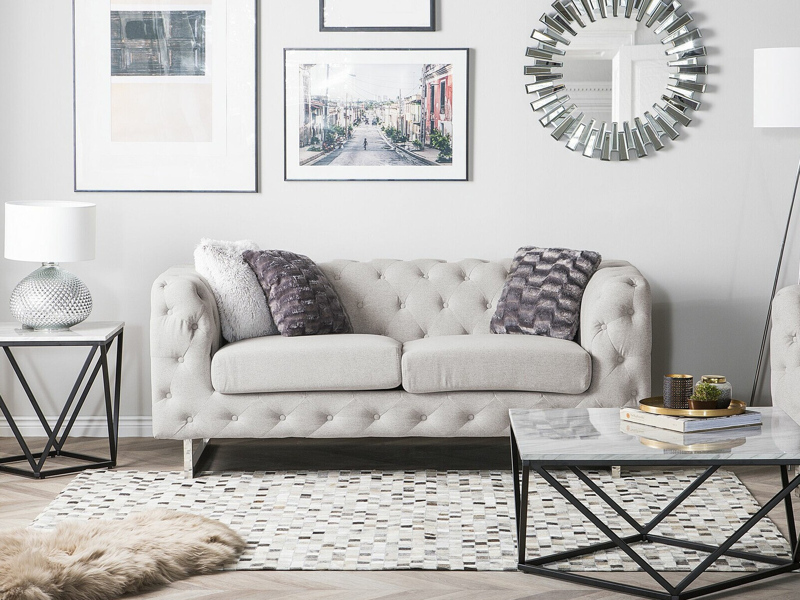 Chesterfield kauč Berwyn 2090 (Bež)