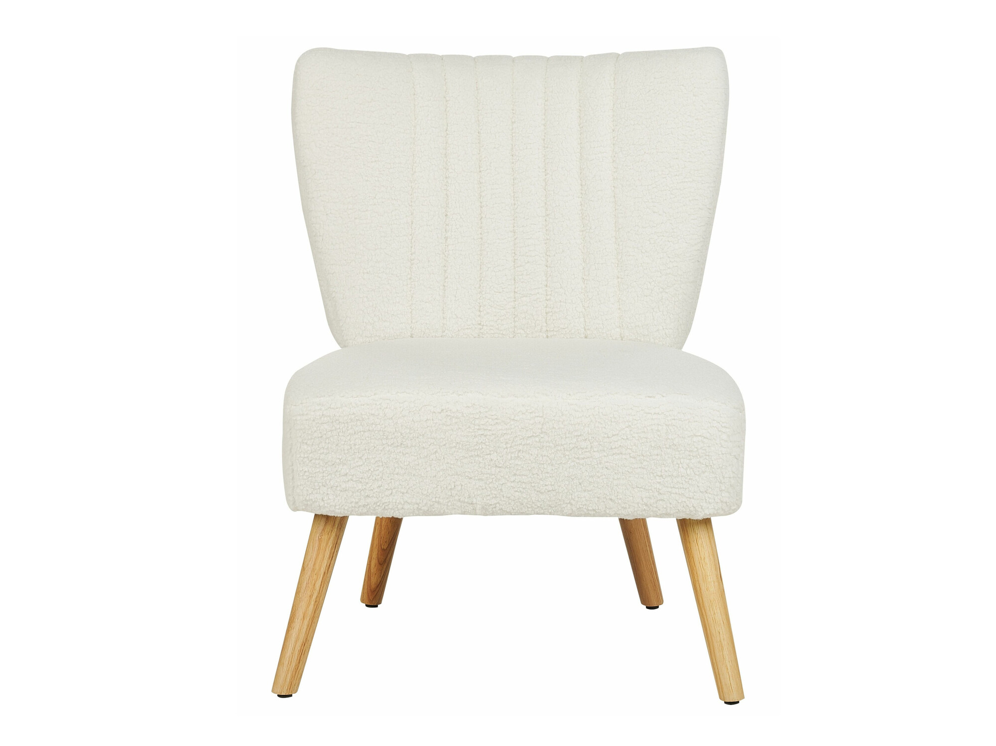 Fotelja Berwyn 1131 (Bijela + Svijetlo drvo)