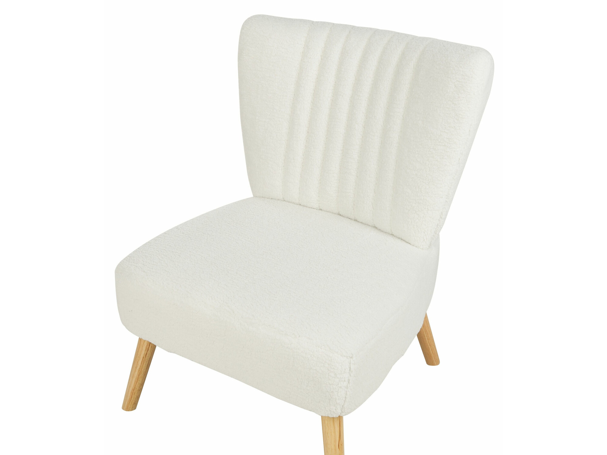 Fotelja Berwyn 1131 (Bijela + Svijetlo drvo)