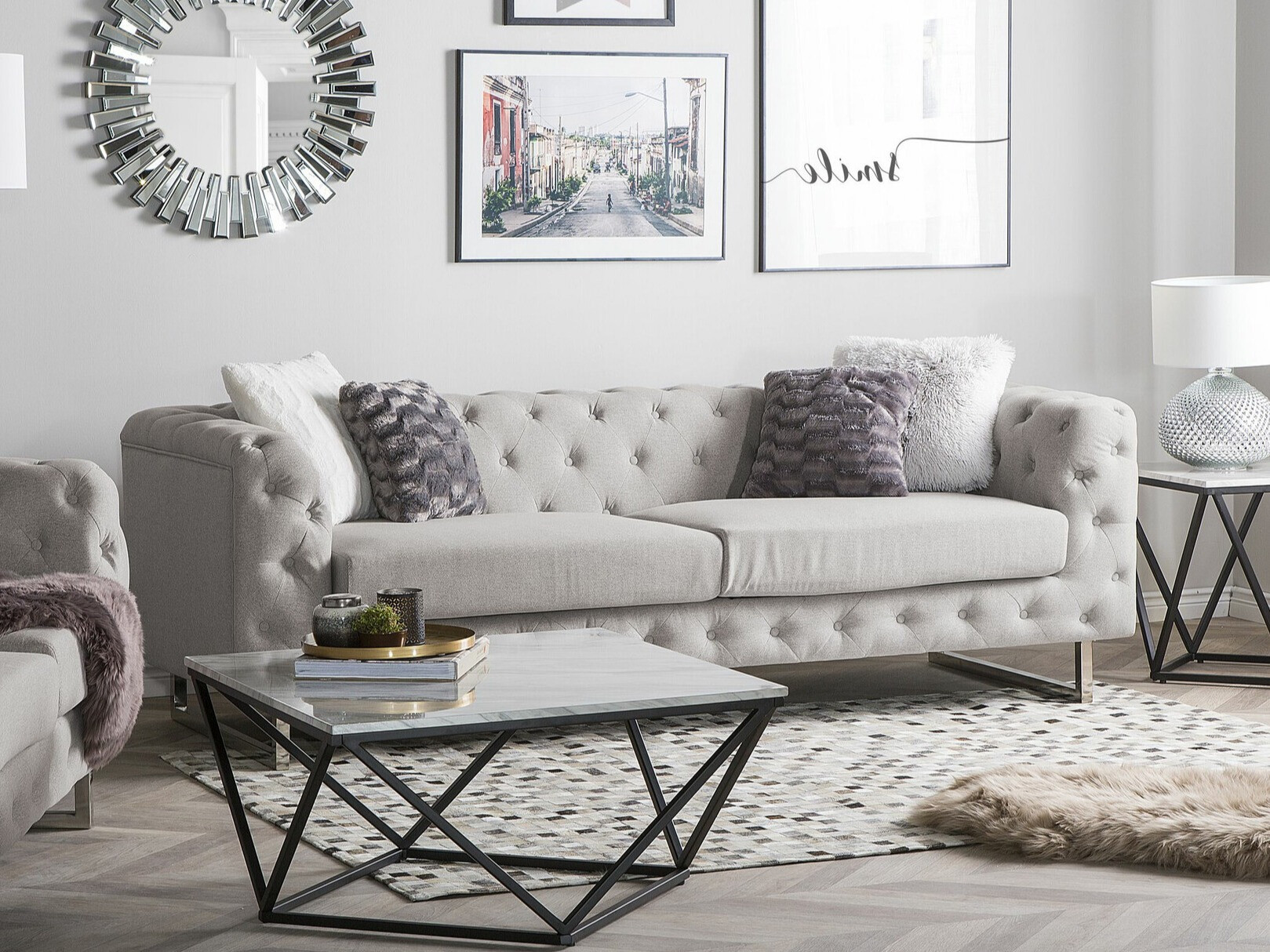 Chesterfield kauč Berwyn 2092 (Bež)