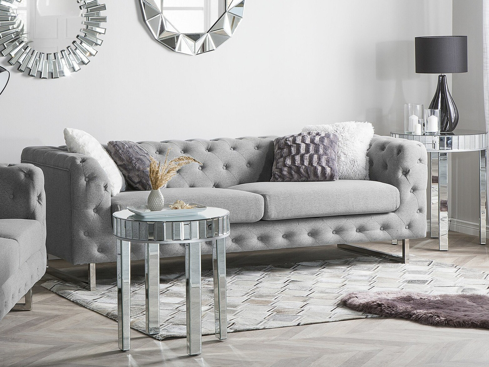 Chesterfield kauč Berwyn 2092 (Siva)