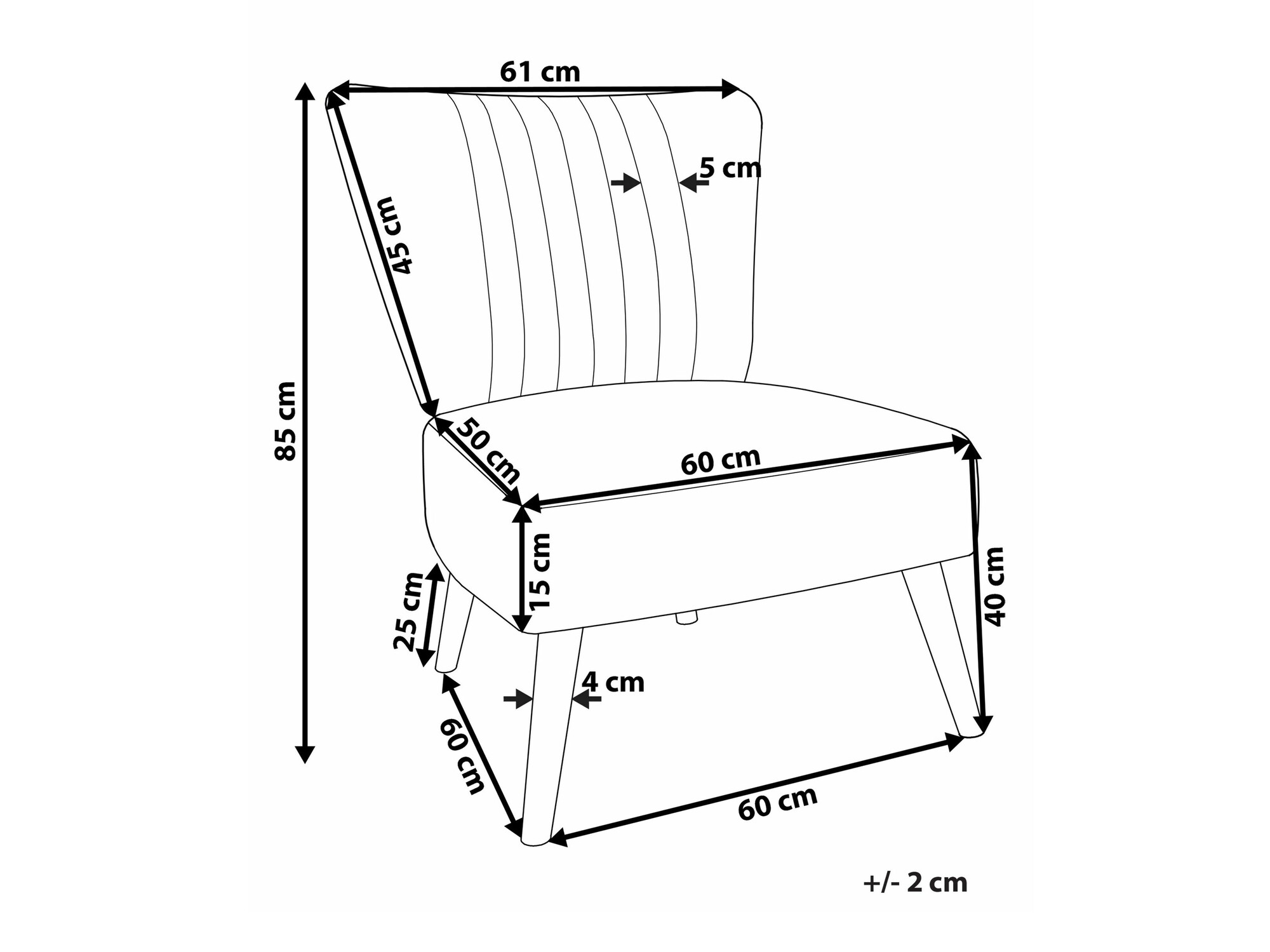 Fotelja Berwyn 1131 (Smeđa + Svijetlo drvo)