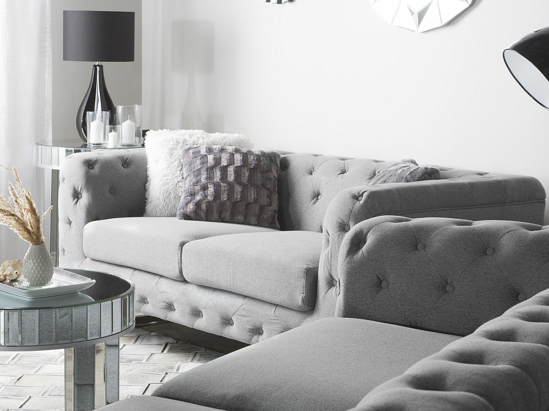 Sofa chesterfield Berwyn 2092 (Siva)