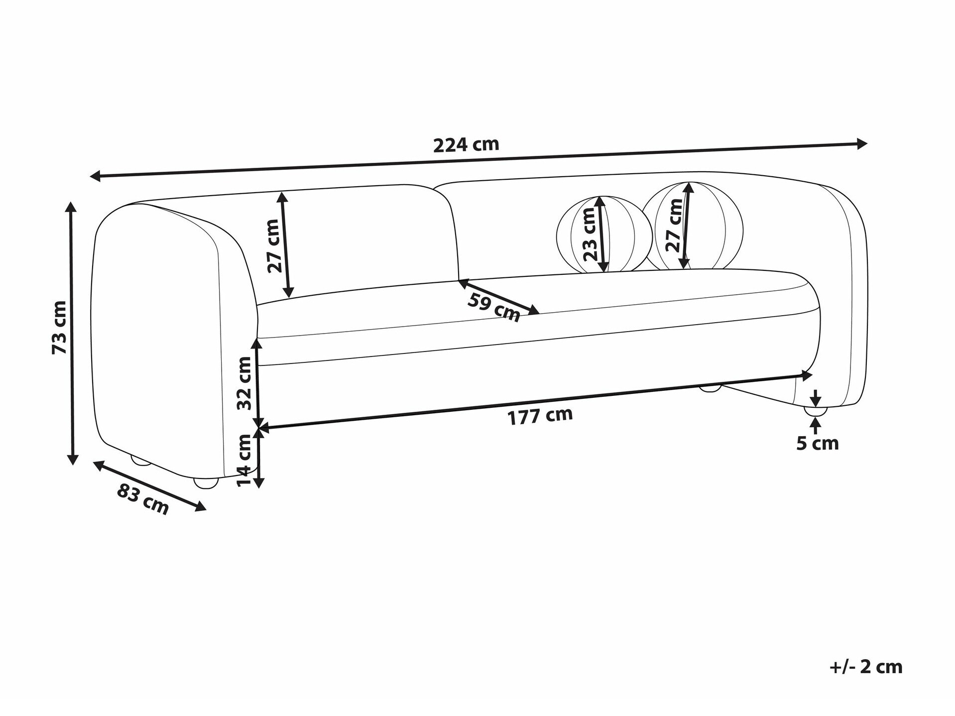 Kauč Veselme 103 (Bijela)