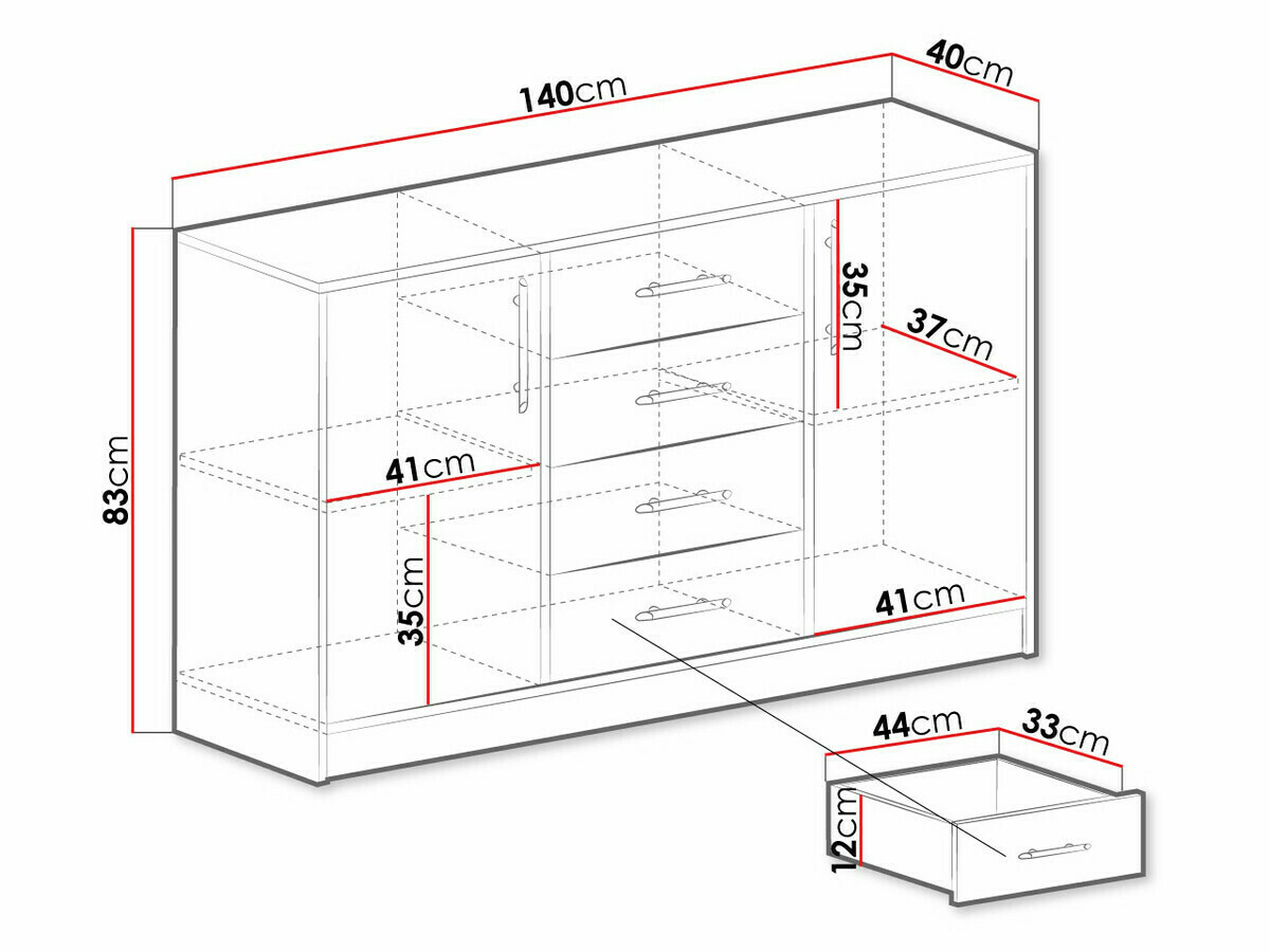 Komoda Cavmero 109 (Hrast Artisan)