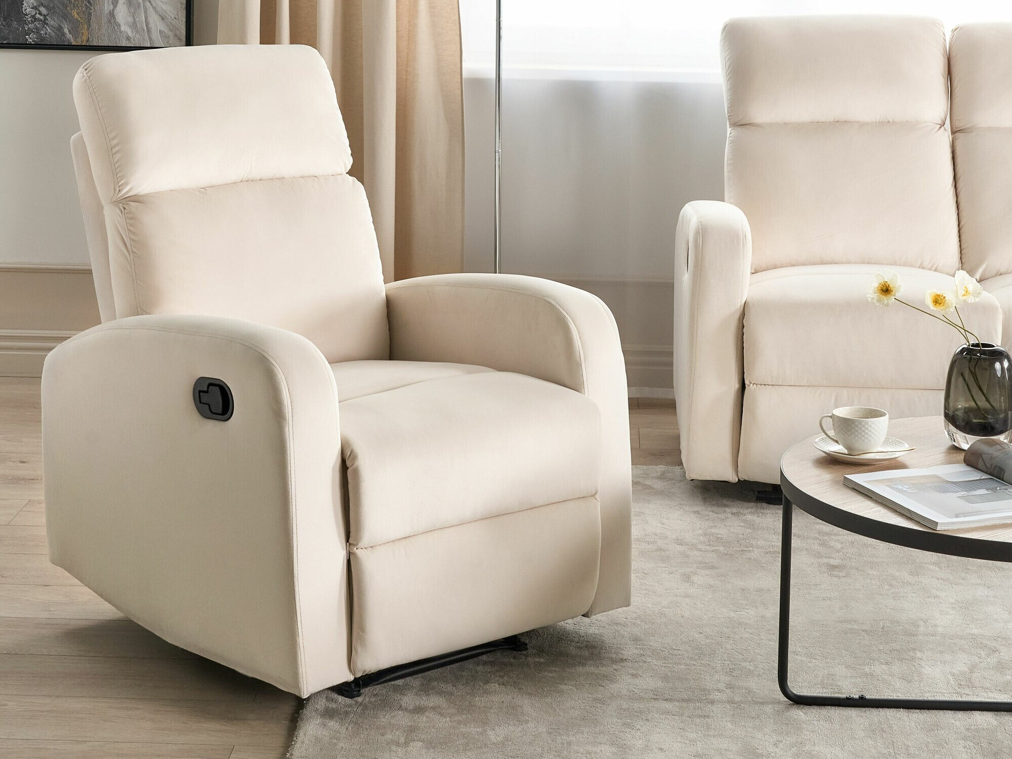 Podesiva fotelja Berwyn 2105 (Krem)