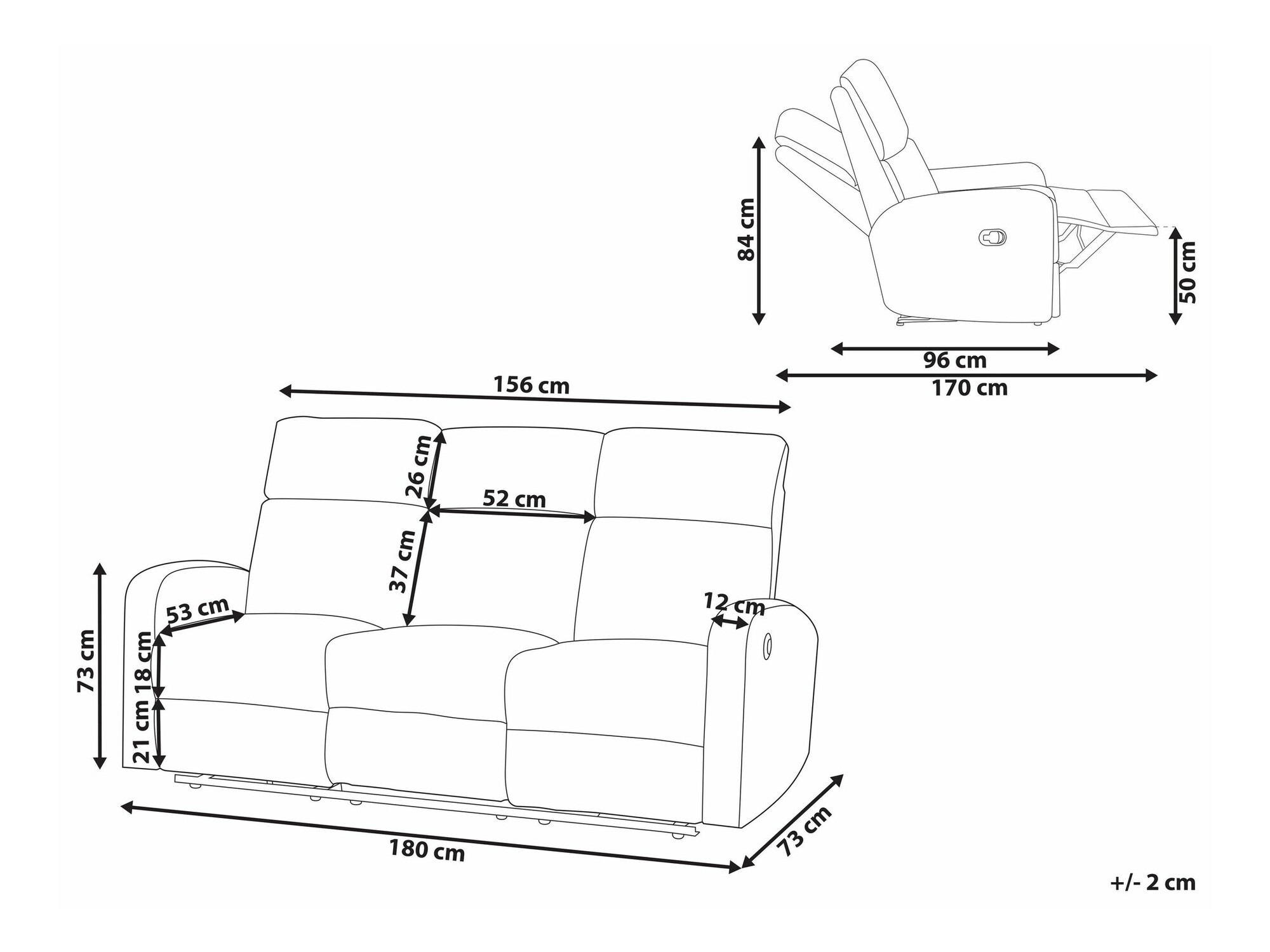 Podesivi kauč Berwyn 2109
