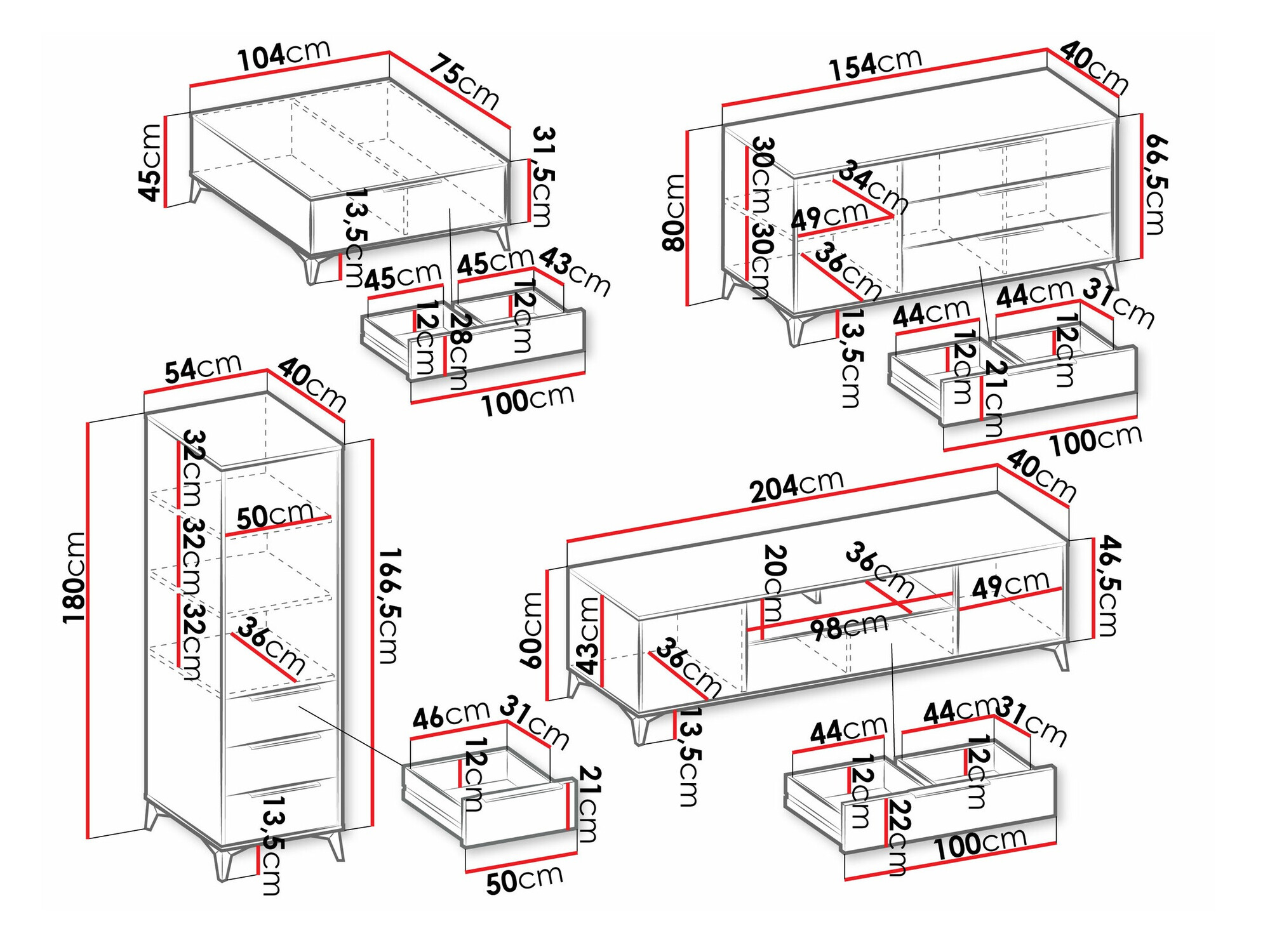 Set za dnevni boravak Comfivo Camlue 107