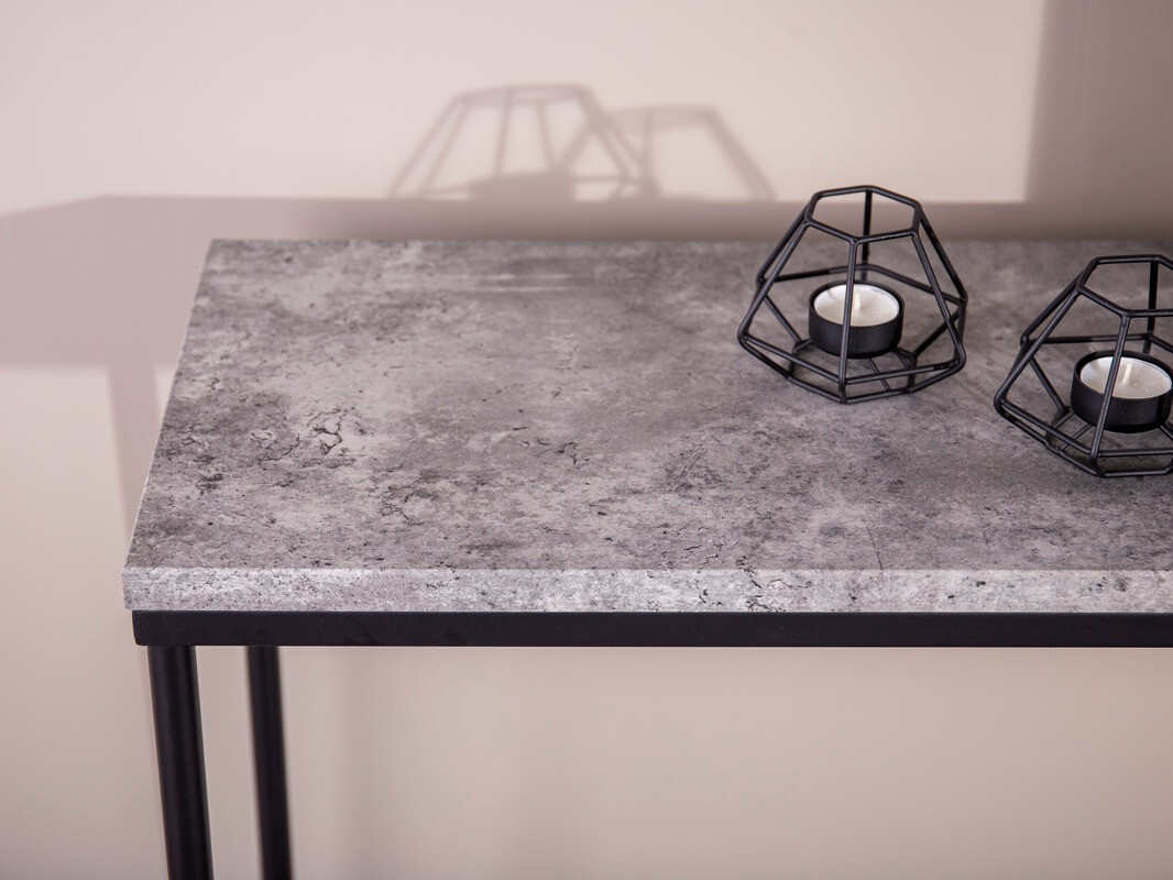Konzolni stolić Dallas 197 (Boja betona + Crna)