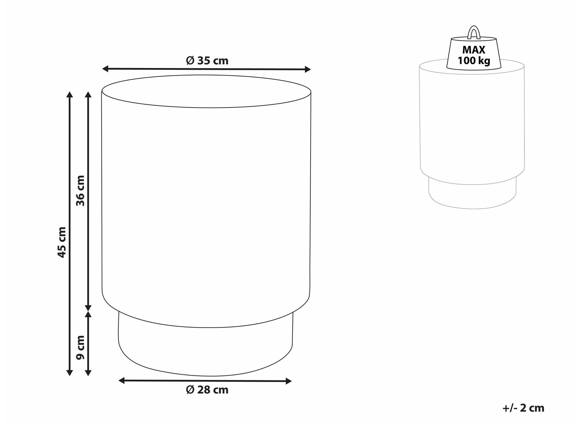 Pomoćni stolić Berwyn 2126 (Bijela)