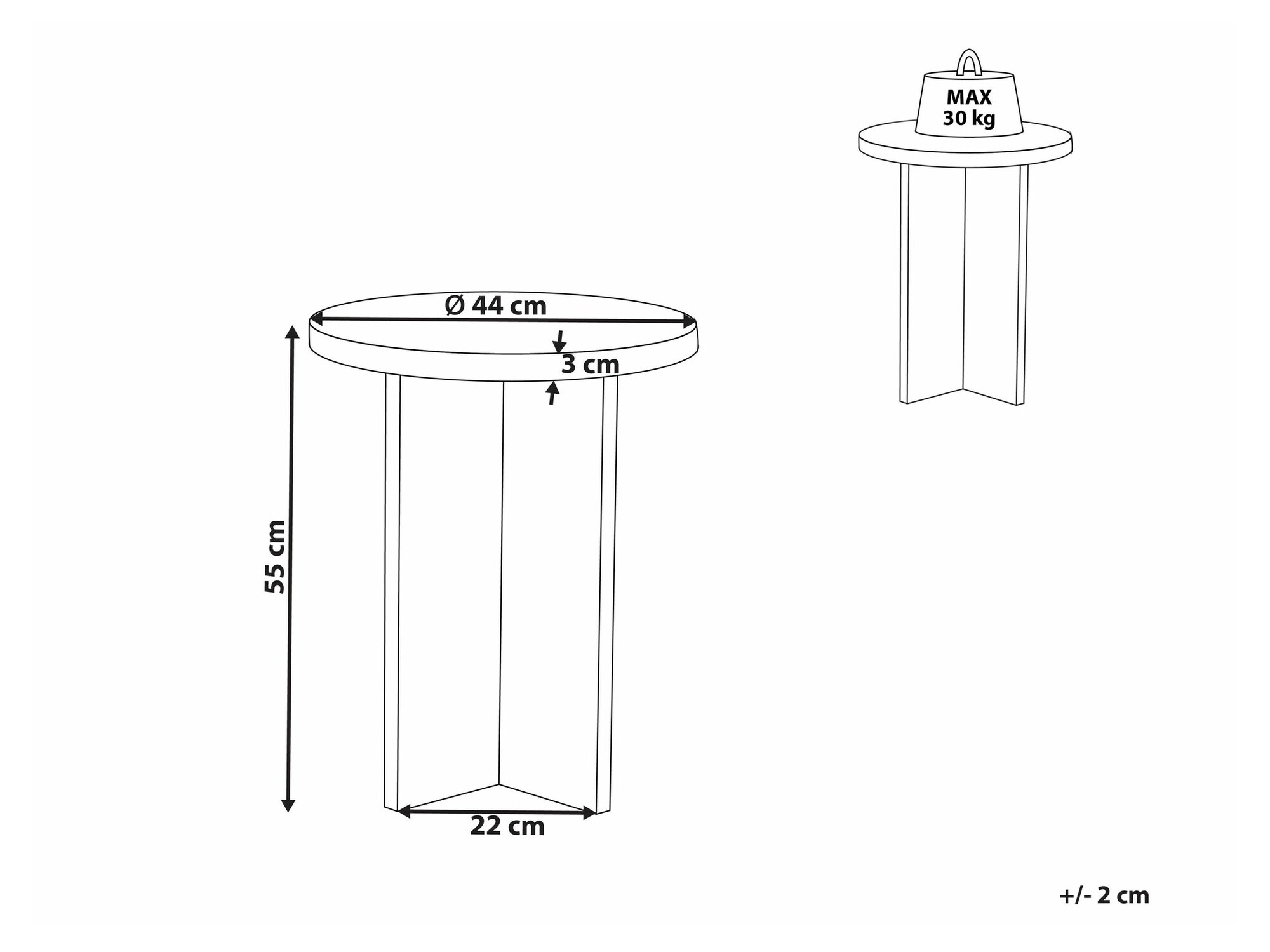 Pomoćni stolić Berwyn 2128 (Siva)