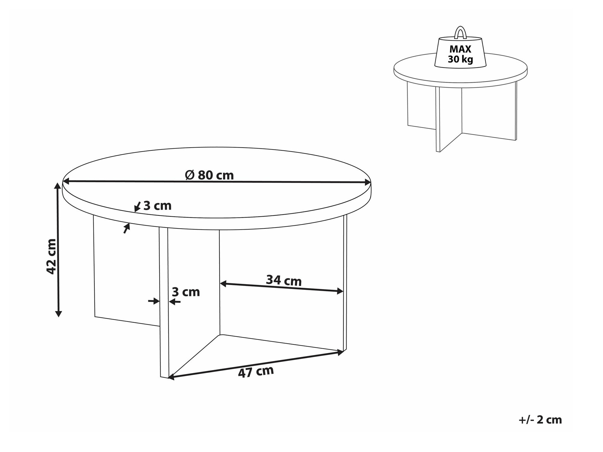 Stolić za kavu Berwyn 2129 (Siva)