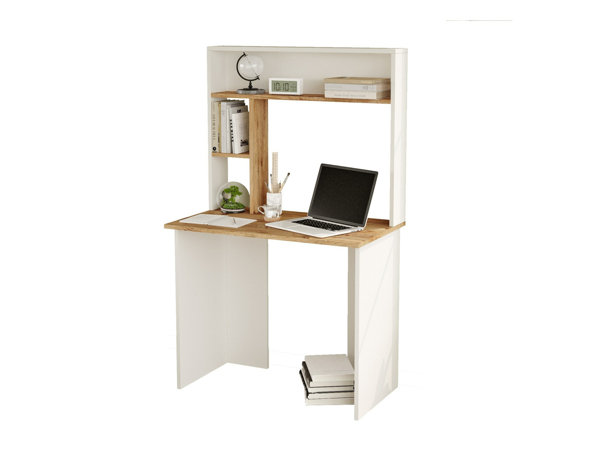 Uredski stol Asheboro 117 (Bijela + Bor)