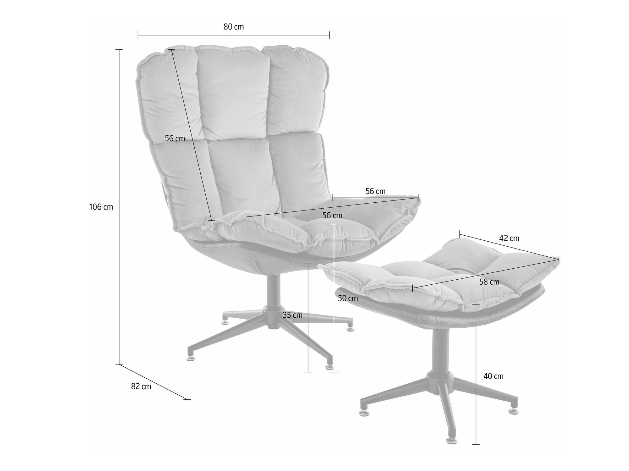 Fotelja Denton 1410 (Antracit)