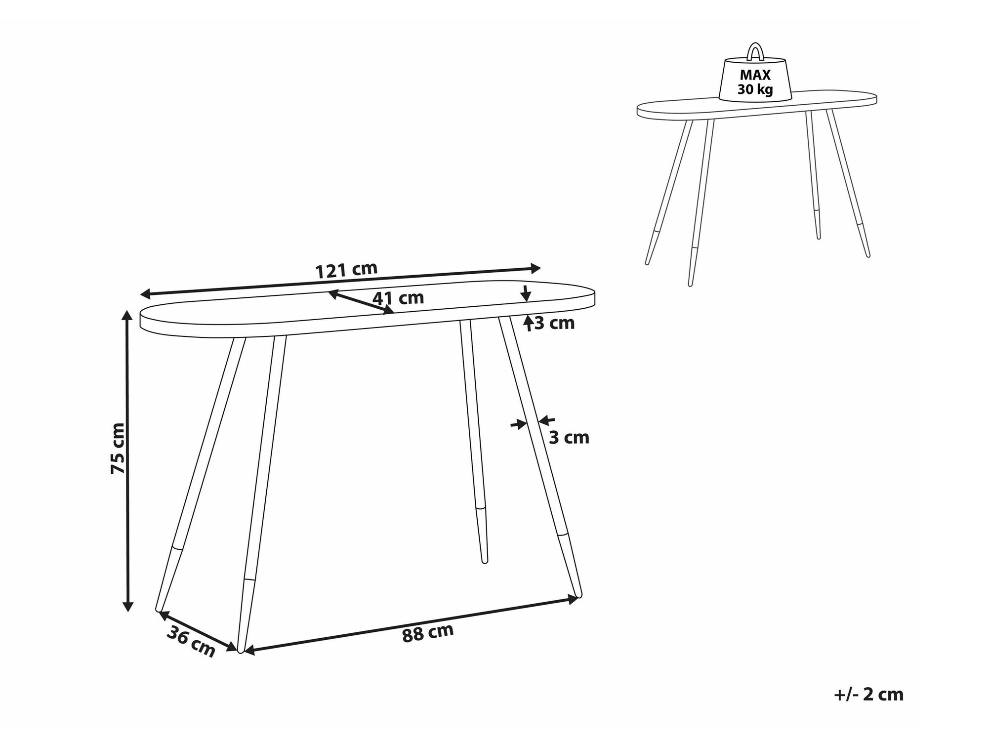Konzolni stolić Berwyn 2147