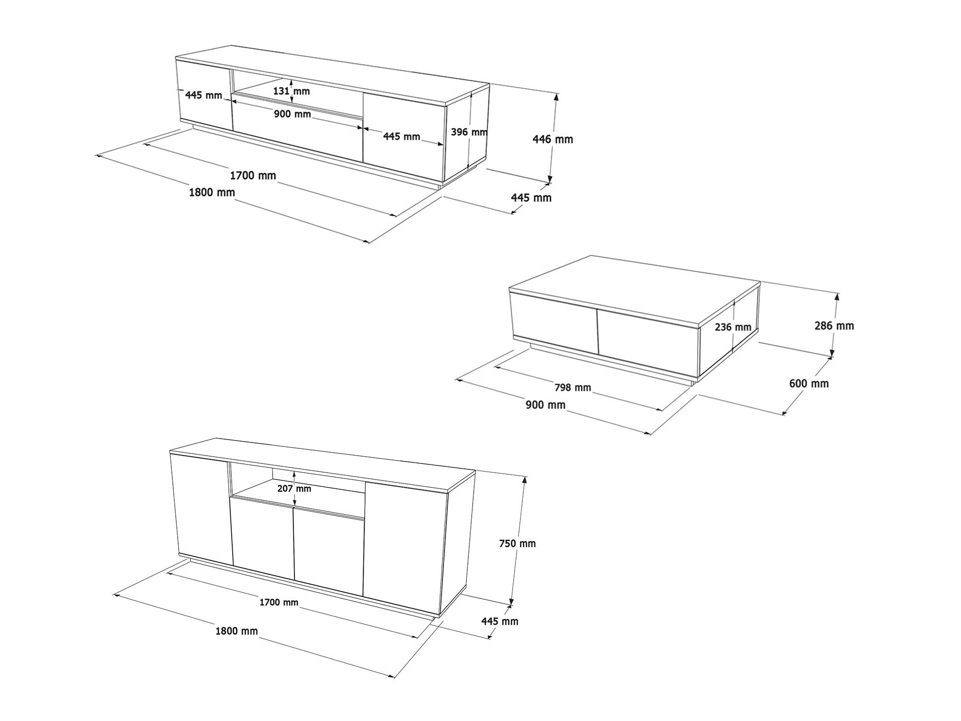 Set za dnevni boravak Kailua 2195