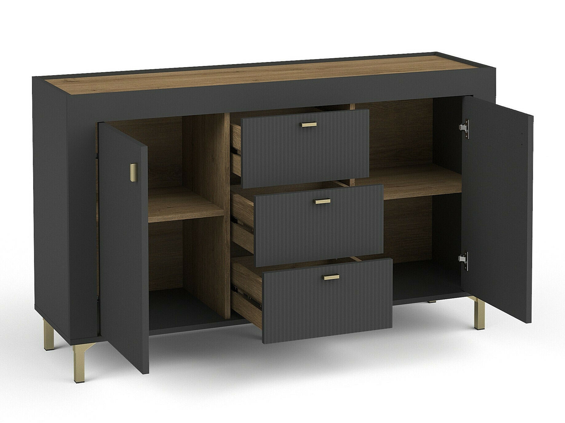 Set za dnevni boravak Mormavu 114 (Mat crna)