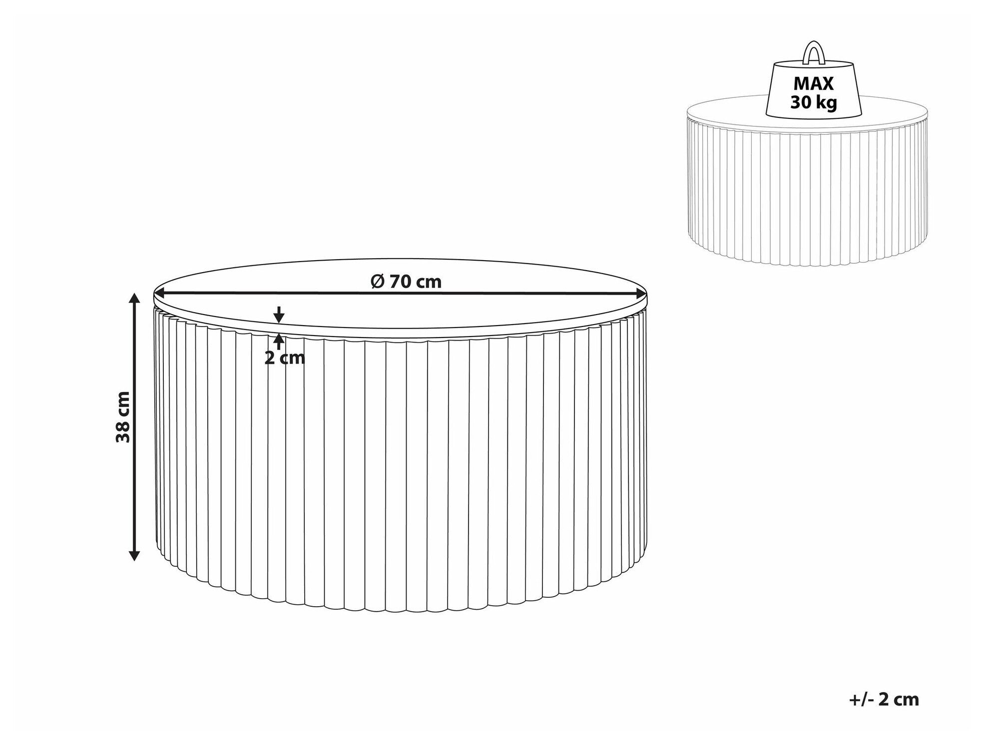 Stolić za kavu Berwyn 2140 (Crna)